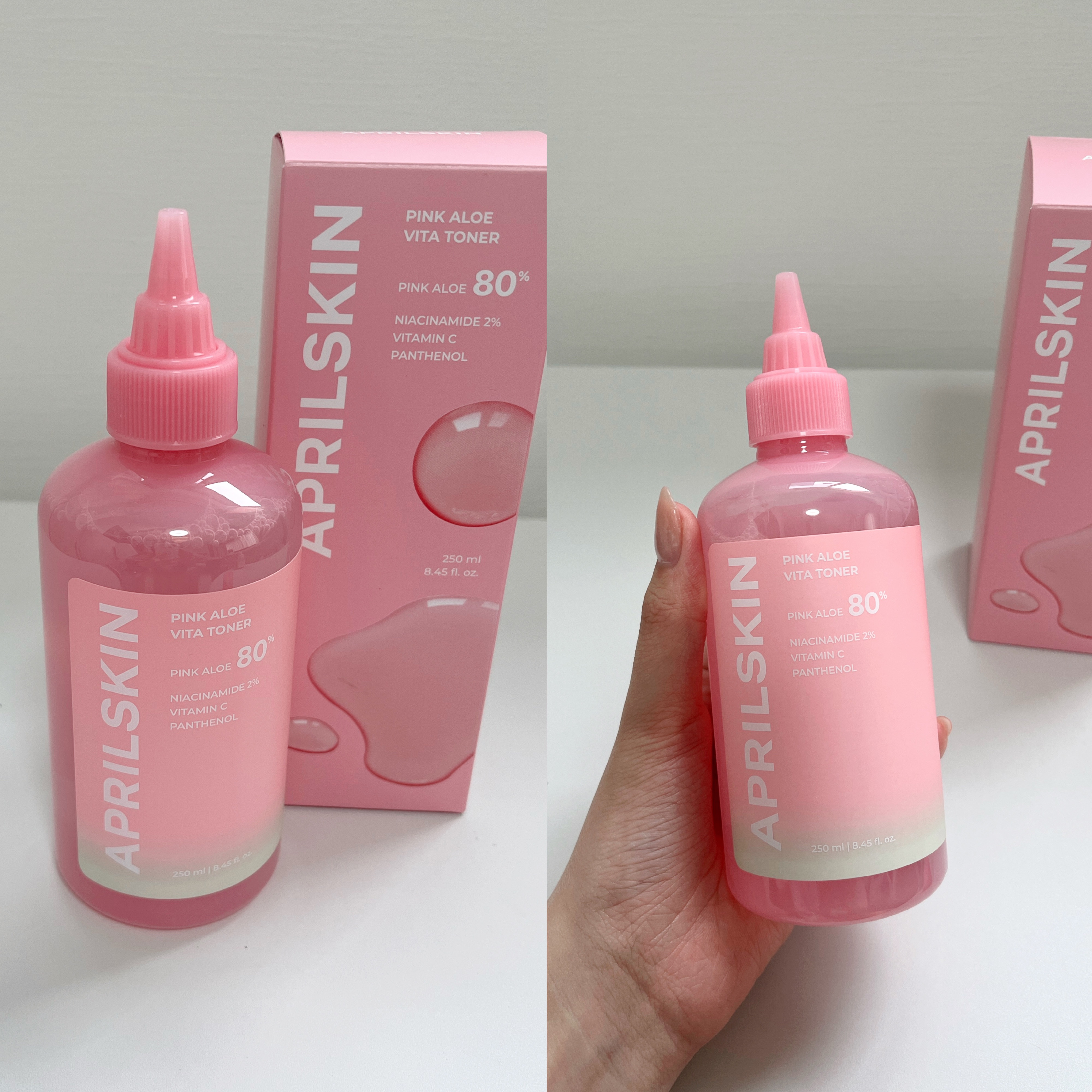 ピンクアロエビタトナー/APRILSKIN/化粧水を使ったクチコミ（2枚目）