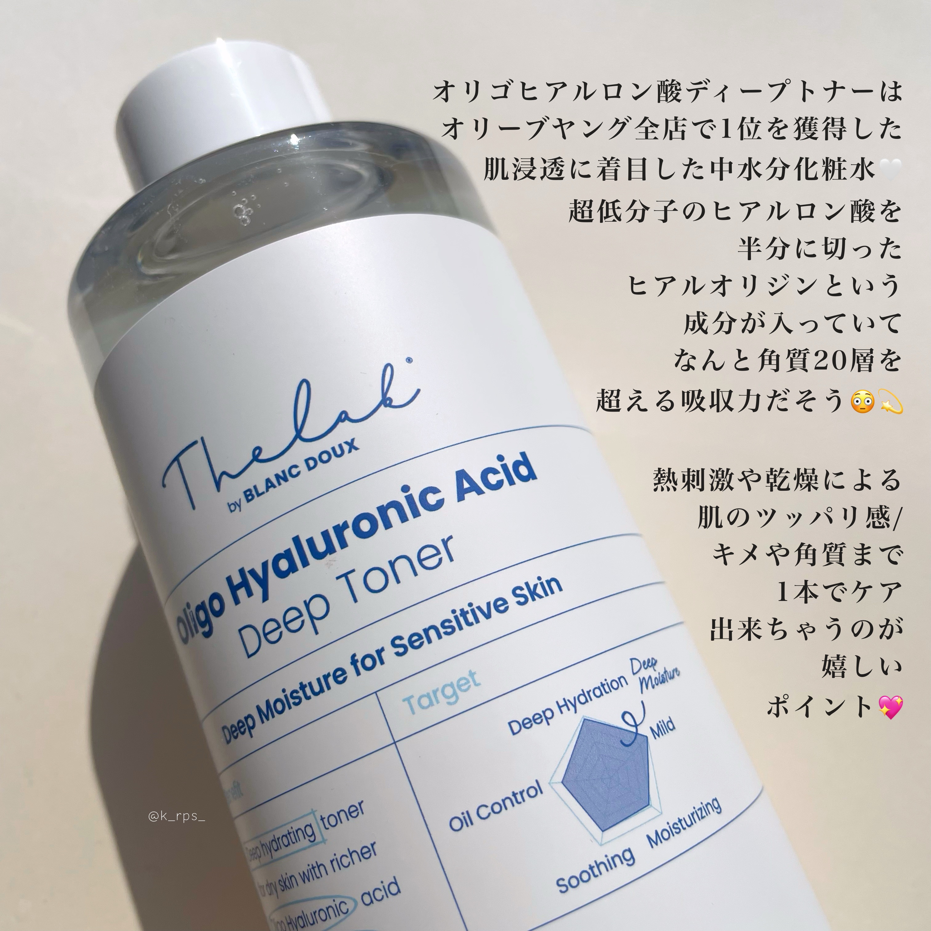 オリゴヒアルロン酸ディープトナー/THE LAB by blanc doux(ザラボバイブランドゥ)/化粧水を使ったクチコミ（2枚目）