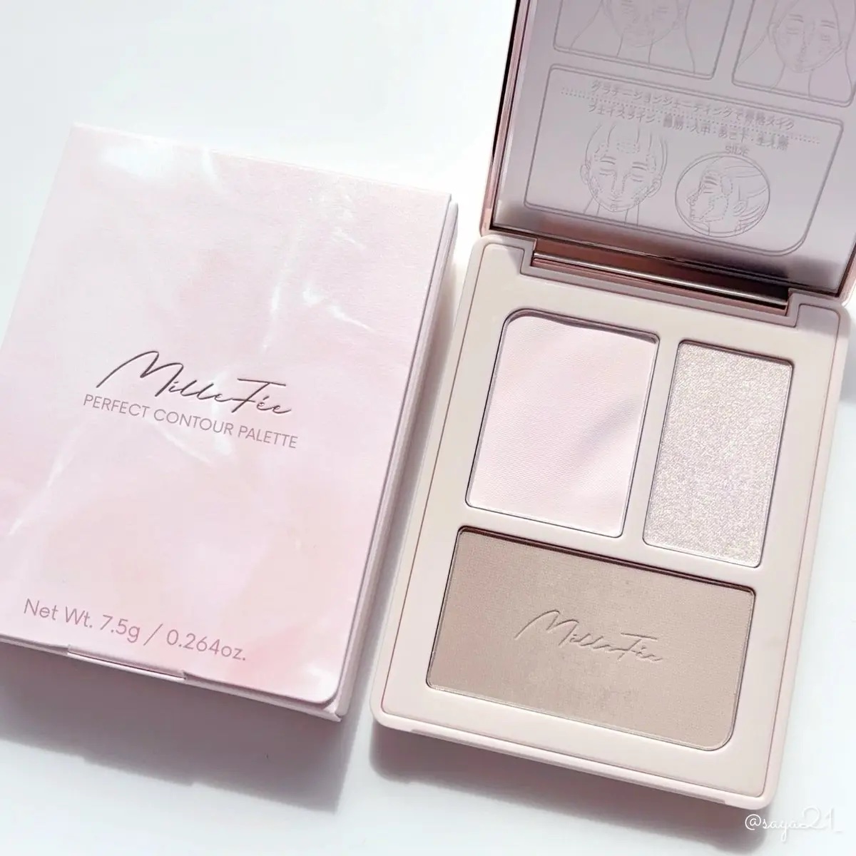 チート顔コントゥアパレット/MilleFée/パウダーハイライトを使ったクチコミ（1枚目）