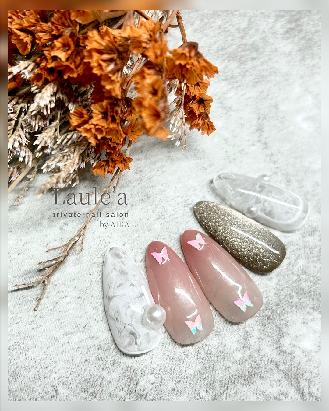 HOLOGRAM バタフライ/キラネイル/ネイルチップ・パーツを使ったクチコミ（3枚目）