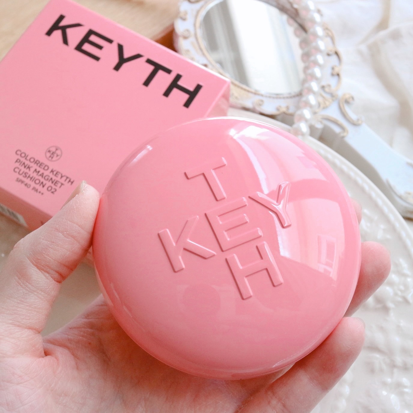 ピンクマグネットクッション/KEYTH/クッションファンデーションを使ったクチコミ（2枚目）