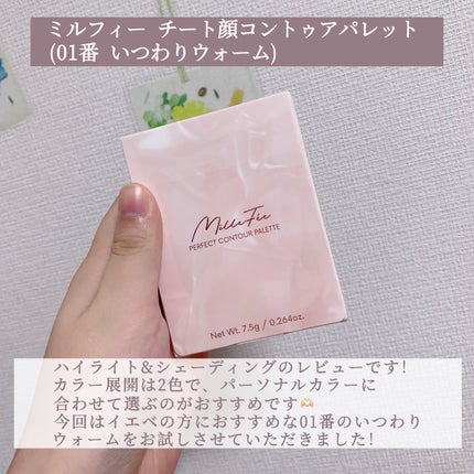 チート顔コントゥアパレット/MilleFée/パウダーハイライトを使ったクチコミ(2枚目)