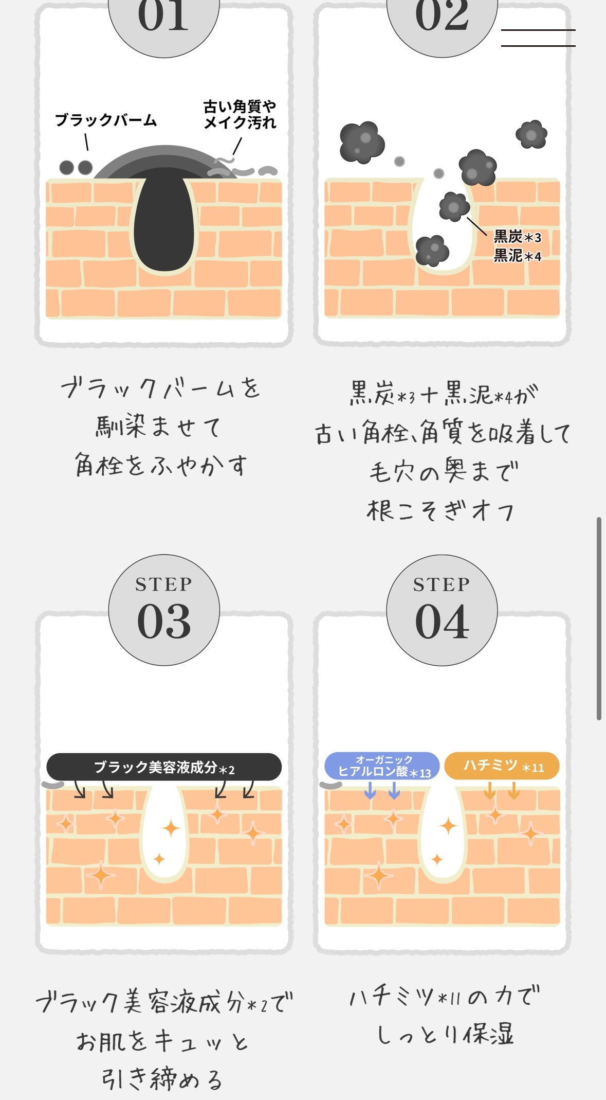 アンドハニー クレンジングバーム ブラック/&honey/クレンジングバームを使ったクチコミ(4枚目)