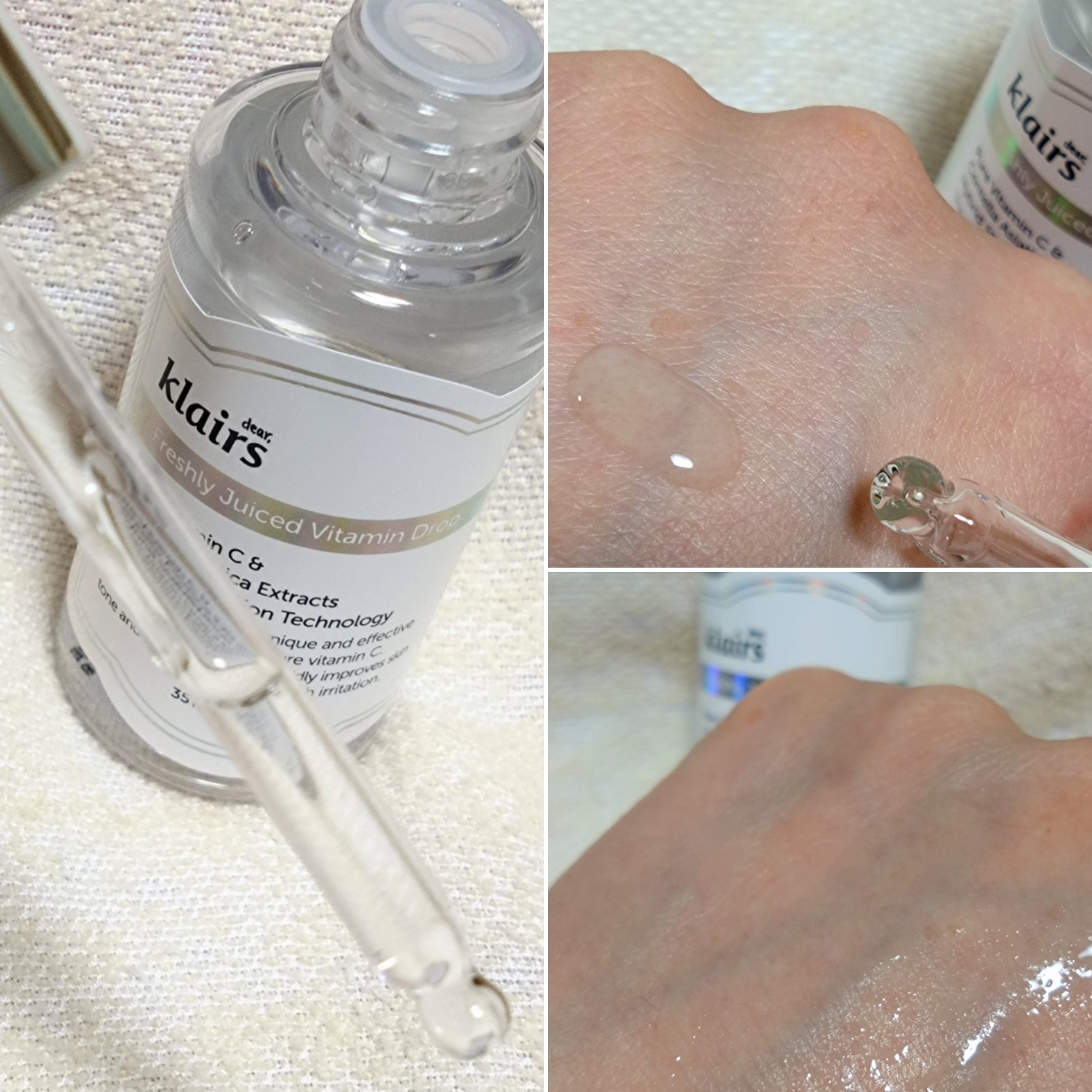 フレッシュリージュースドビタミンドロップ(35ml)/Klairs/美容液を使ったクチコミ（3枚目）