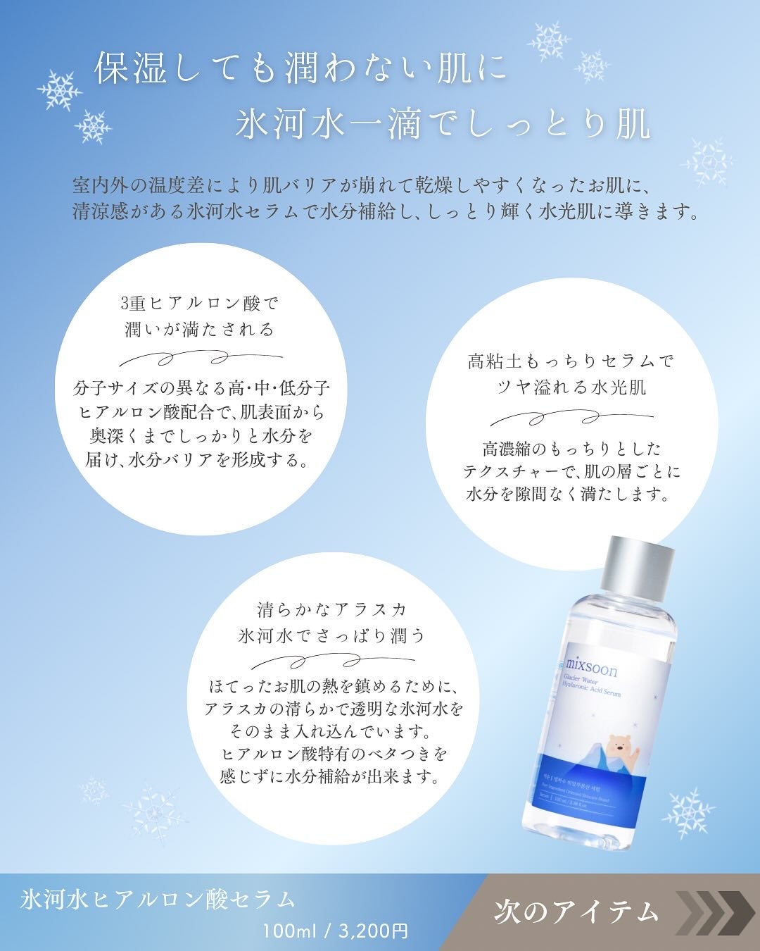氷河水 ヒアルロン酸セラム/mixsoon/美容液を使ったクチコミ(2枚目)