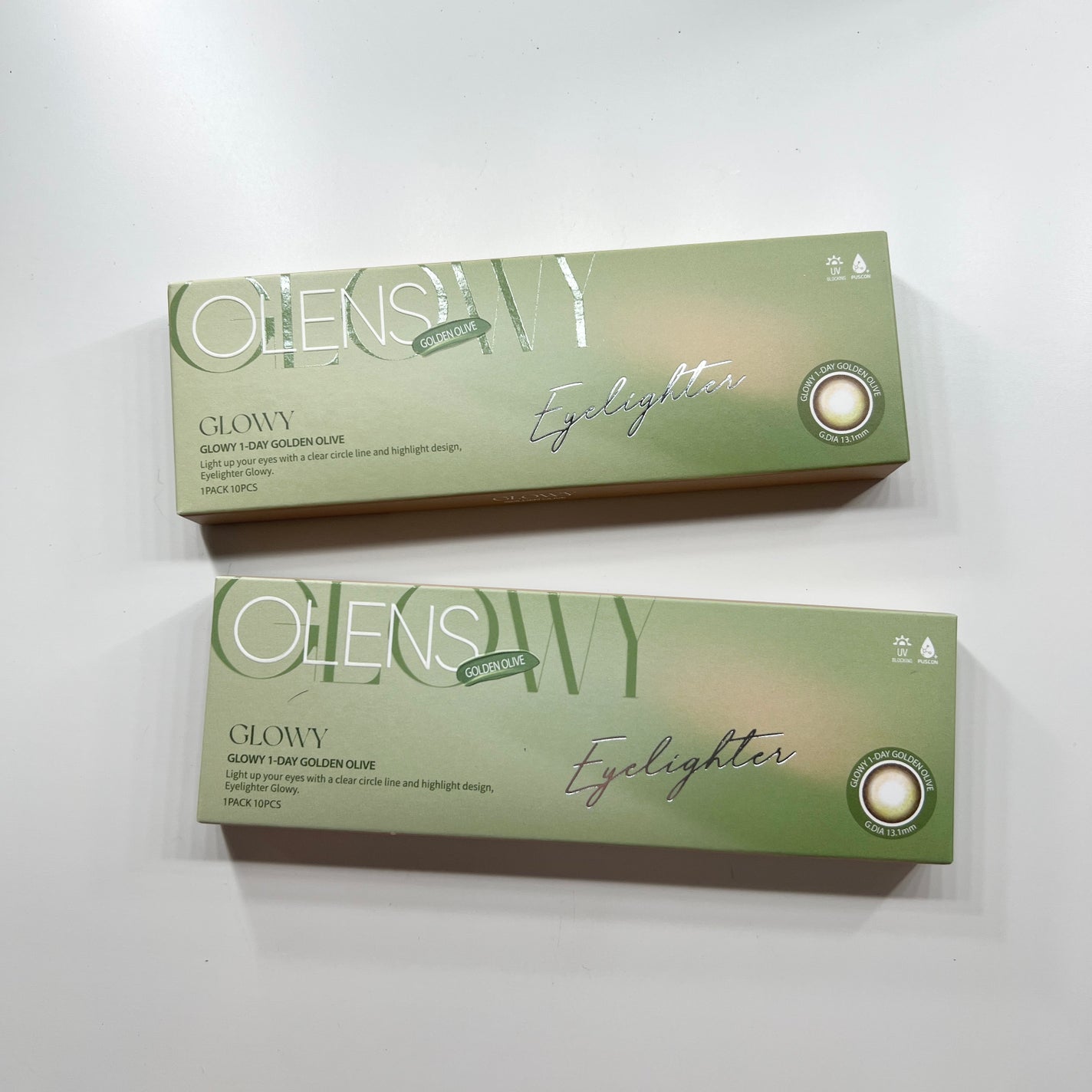 Glowy Golden Olive/OLENS/ワンデー(1DAY)カラコンを使ったクチコミ(2枚目)