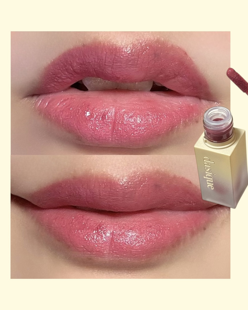 クリームドゥバターティント 04 コットンプラム/dasique/リップティントを使ったクチコミ（2枚目）