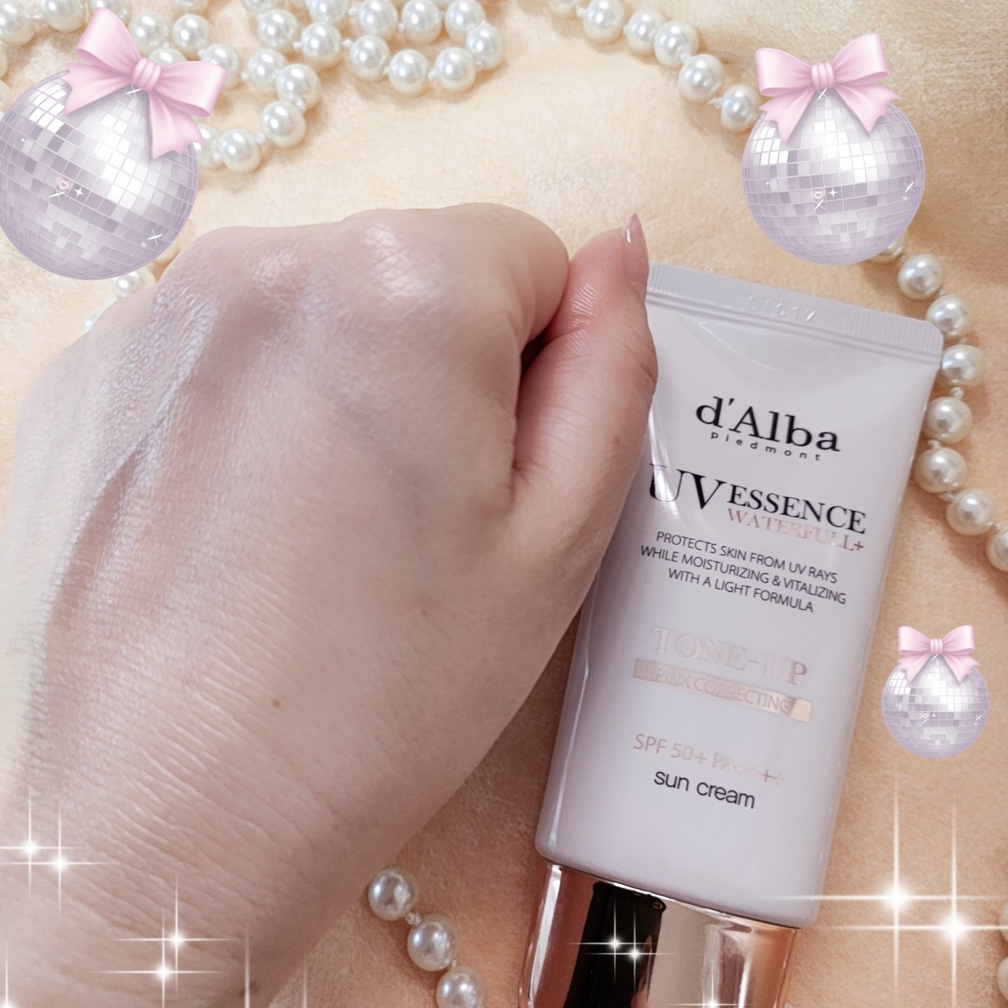 ウォータフルトーンアップサンクリーム/ダルバ/日焼け止めクリームを使ったクチコミ（3枚目）