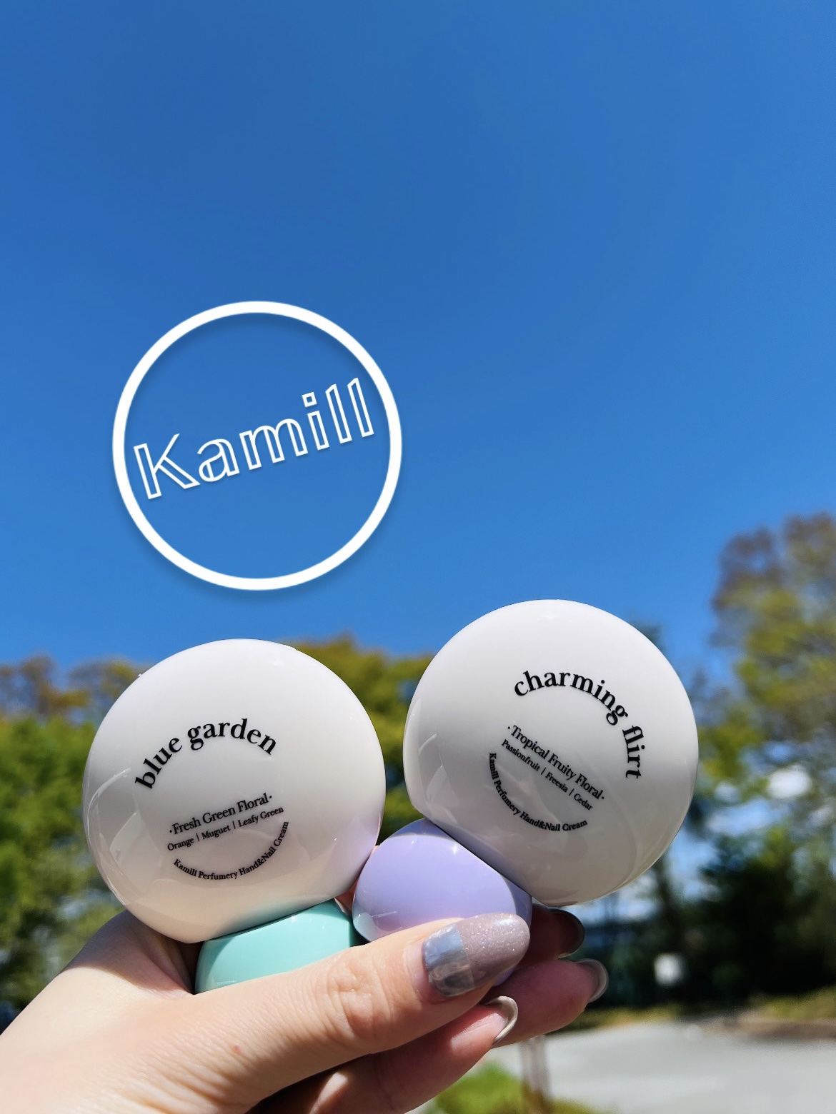 パフューマリー ハンド＆ネイルクリーム ブルーガーデン 50ml/カミール/ハンドクリームを使ったクチコミ（1枚目）