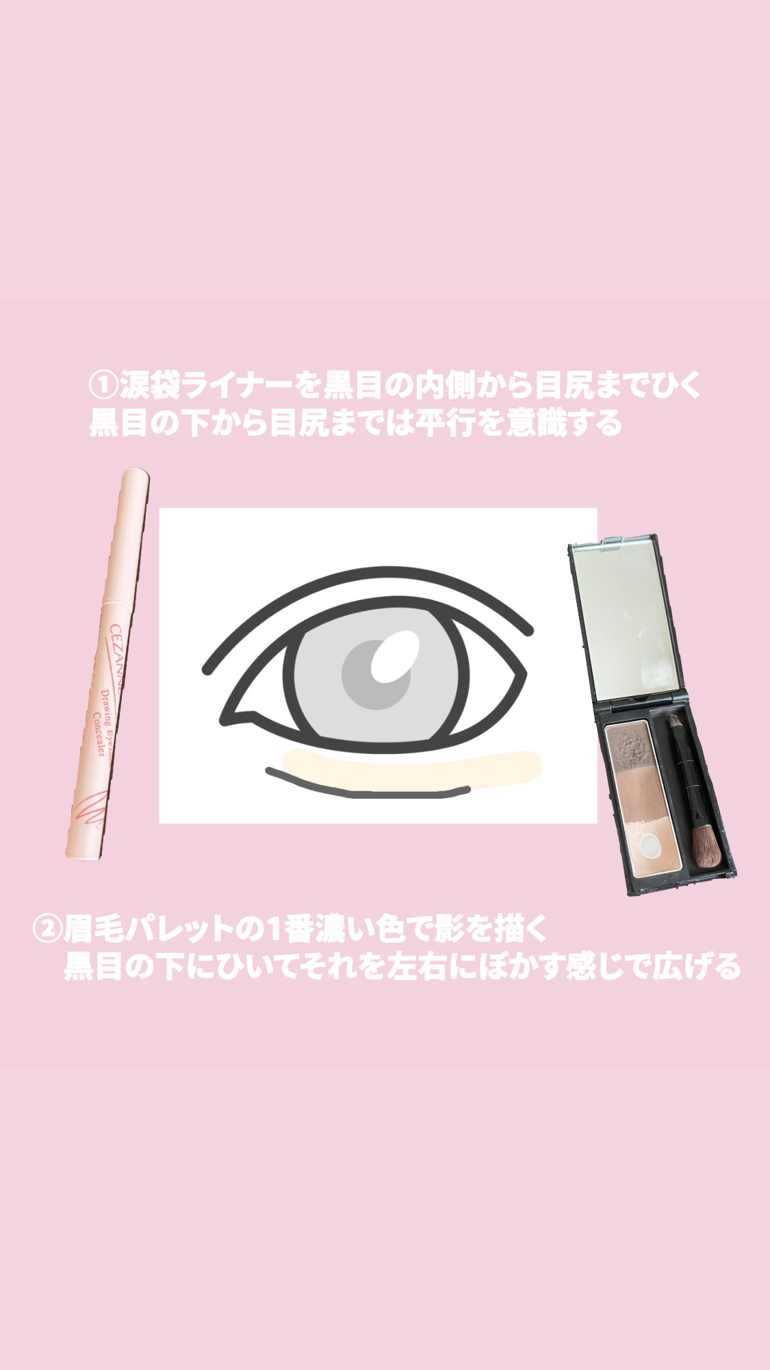 描くアイゾーンコンシーラー/CEZANNE/ペンシルコンシーラーを使ったクチコミ（2枚目）