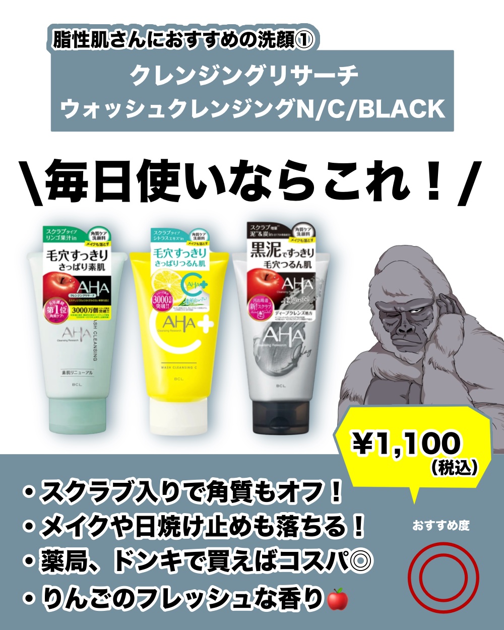 ウォッシュクレンジング BLACK/クレンジングリサーチ/洗顔フォームを使ったクチコミ（1枚目）