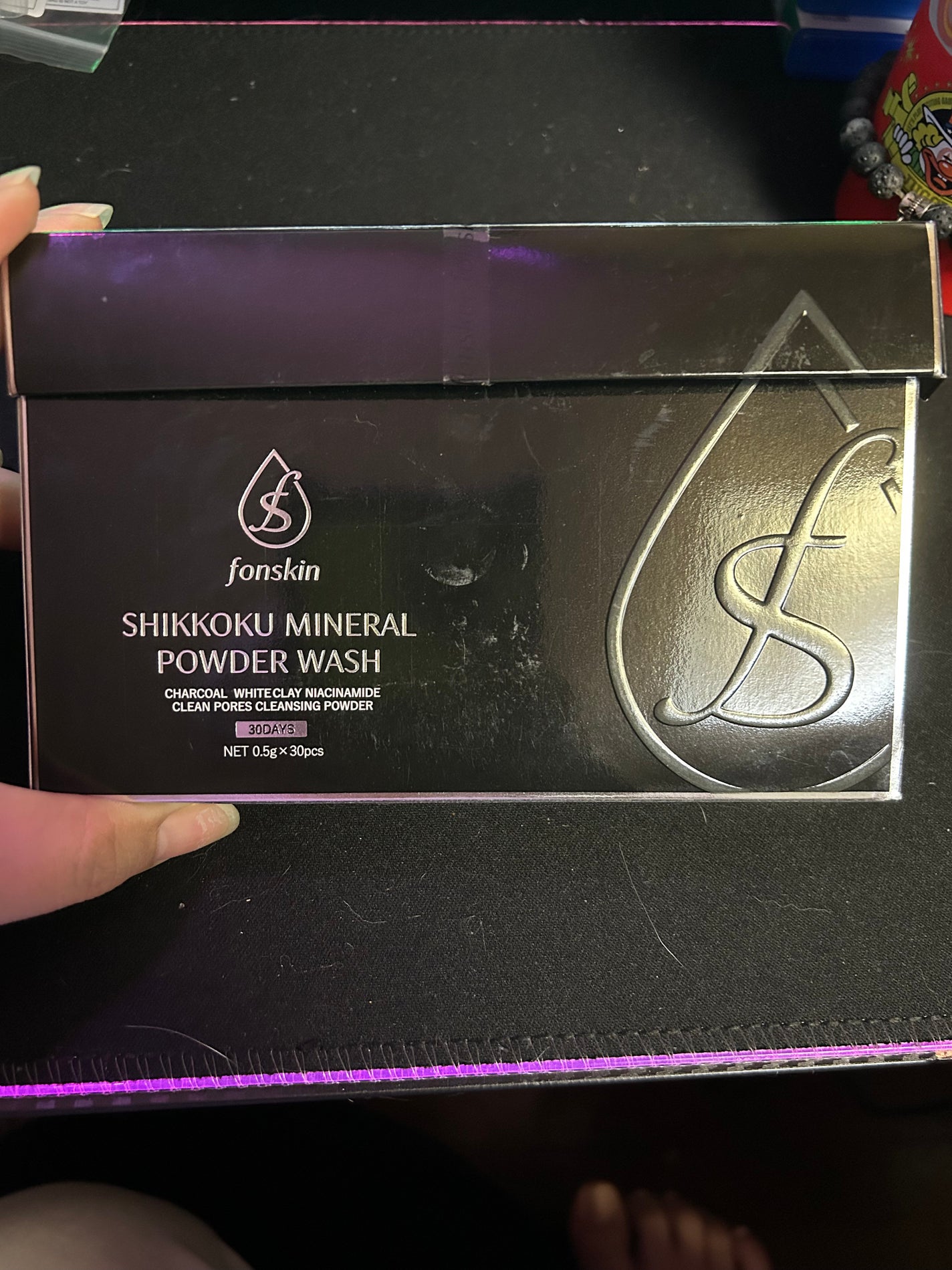 漆黒ミネラルパウダーウォッシュ/fonskin/洗顔パウダーを使ったクチコミ(1枚目)