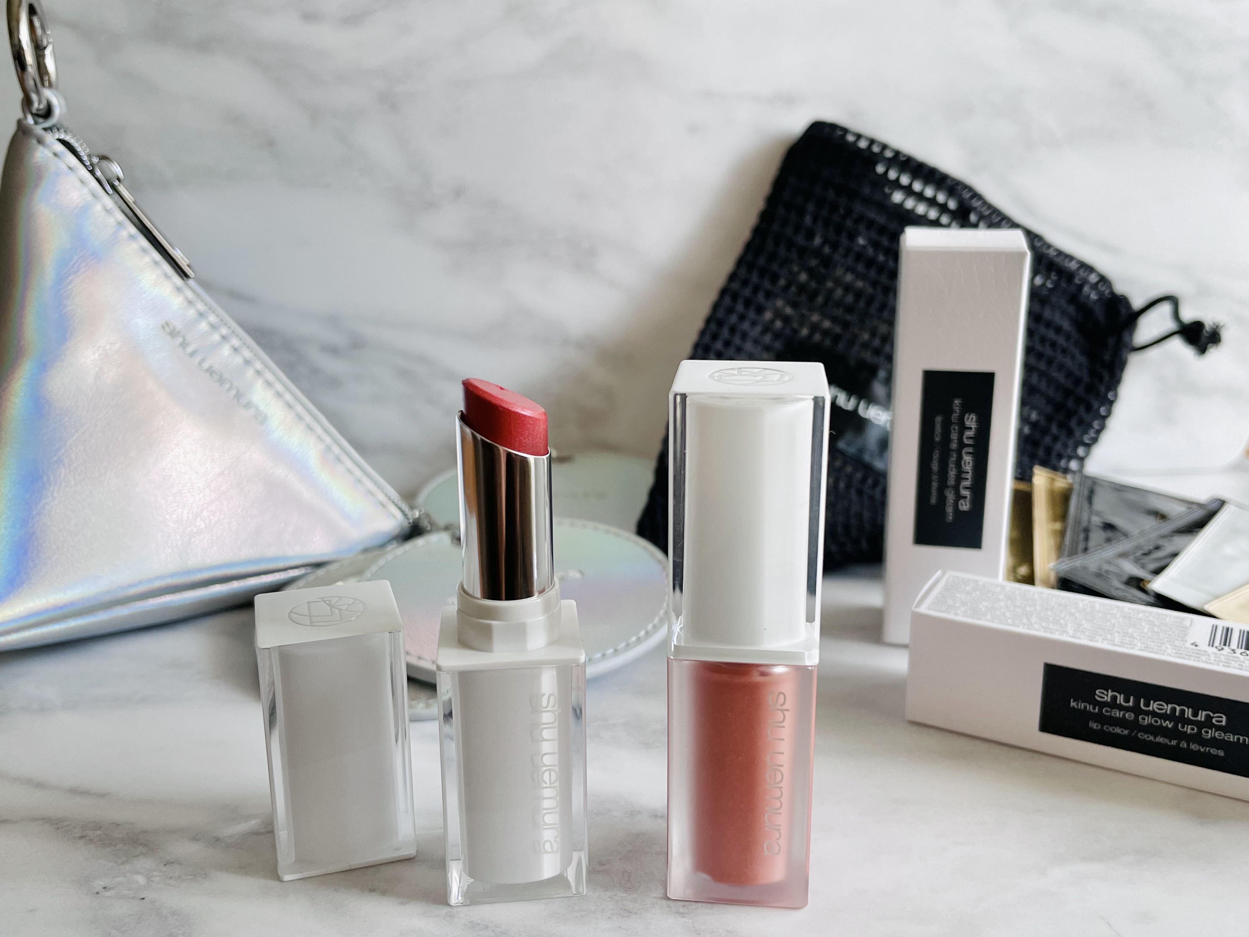 キヌケアグローアップ グリーム/shu uemura/口紅を使ったクチコミ（2枚目）