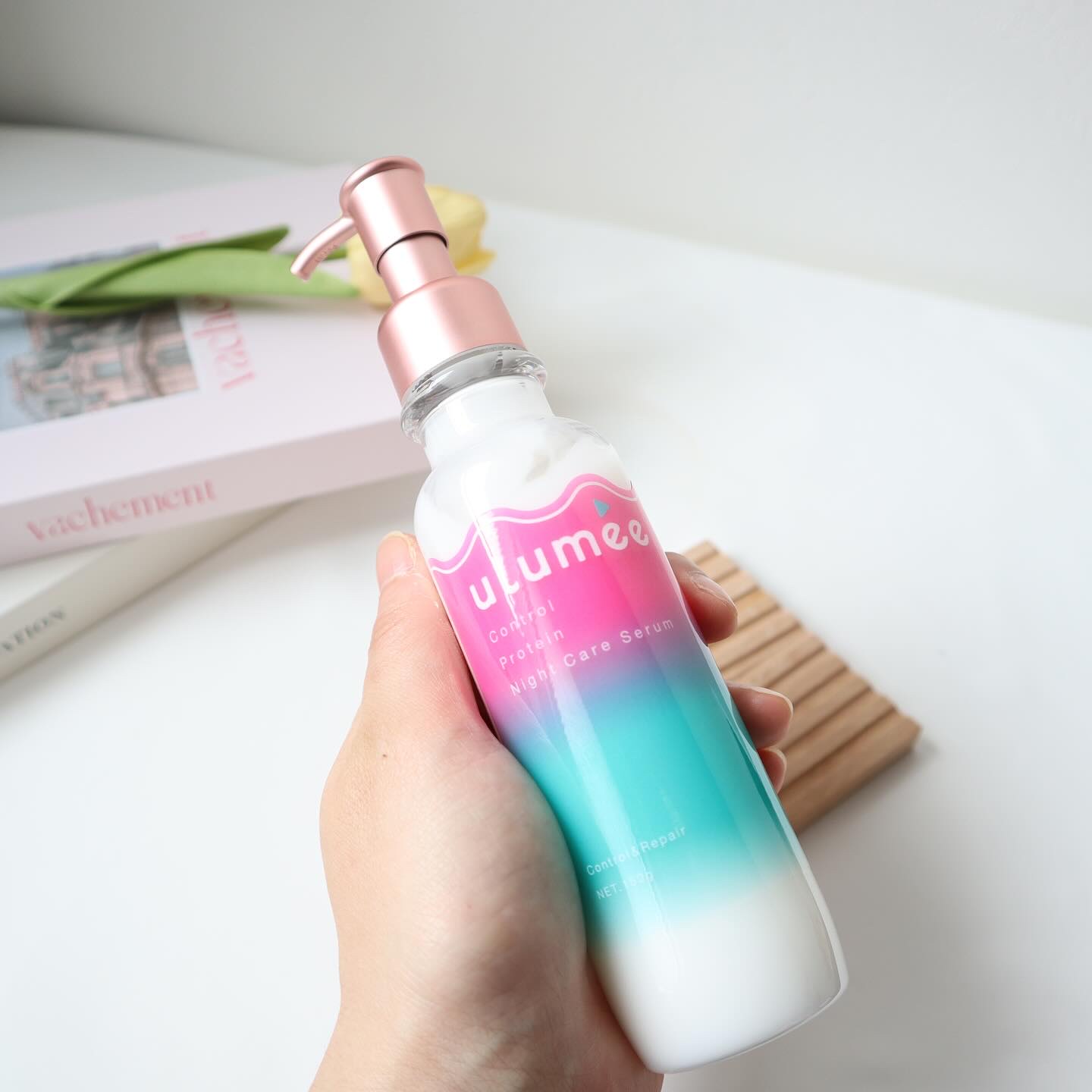 コントロールプロテイン ナイトケアセラム/ulumee/アウトバストリートメントを使ったクチコミ（3枚目）