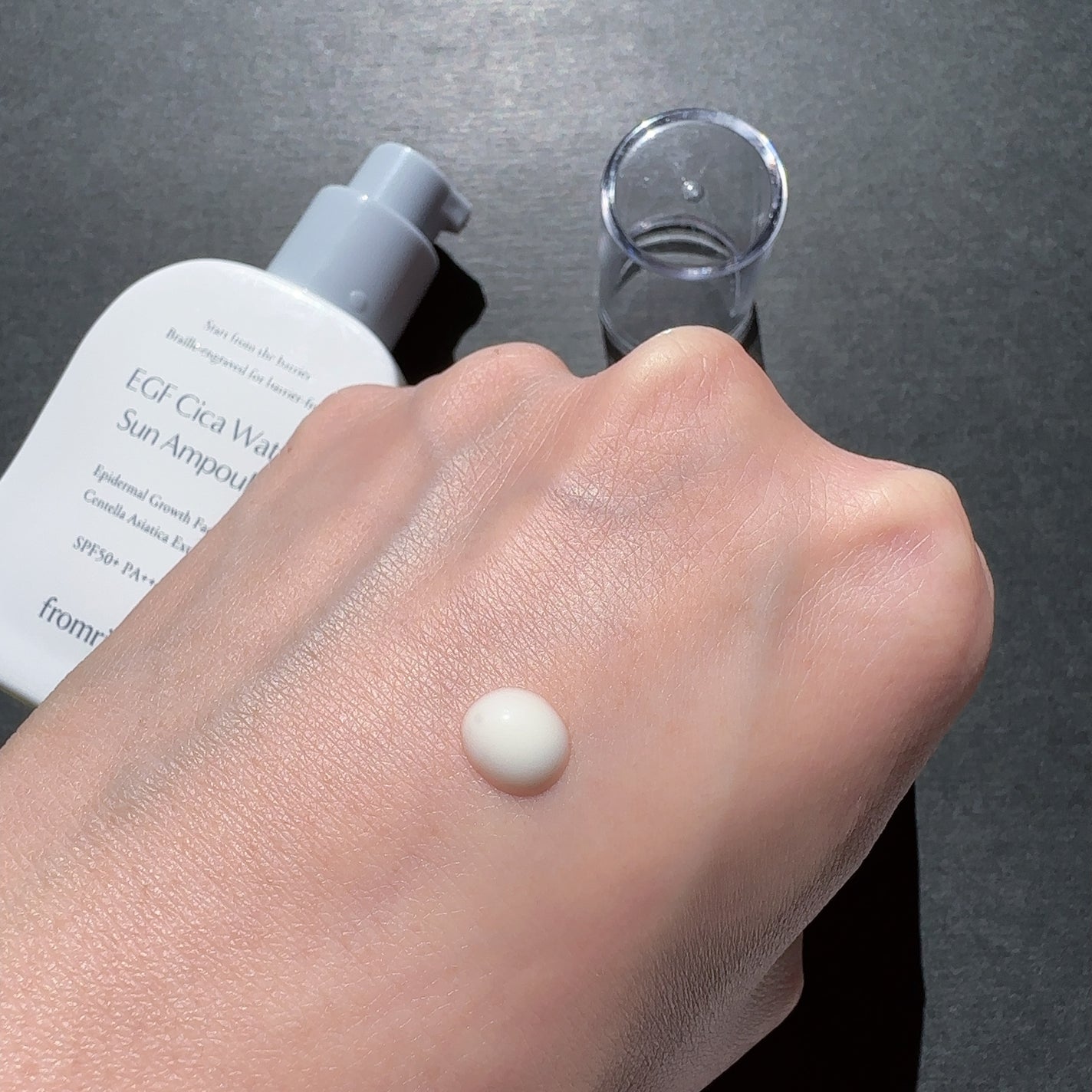 EGFシカウォーターサンアンプル/fromrier/日焼け止めローションを使ったクチコミ(3枚目)