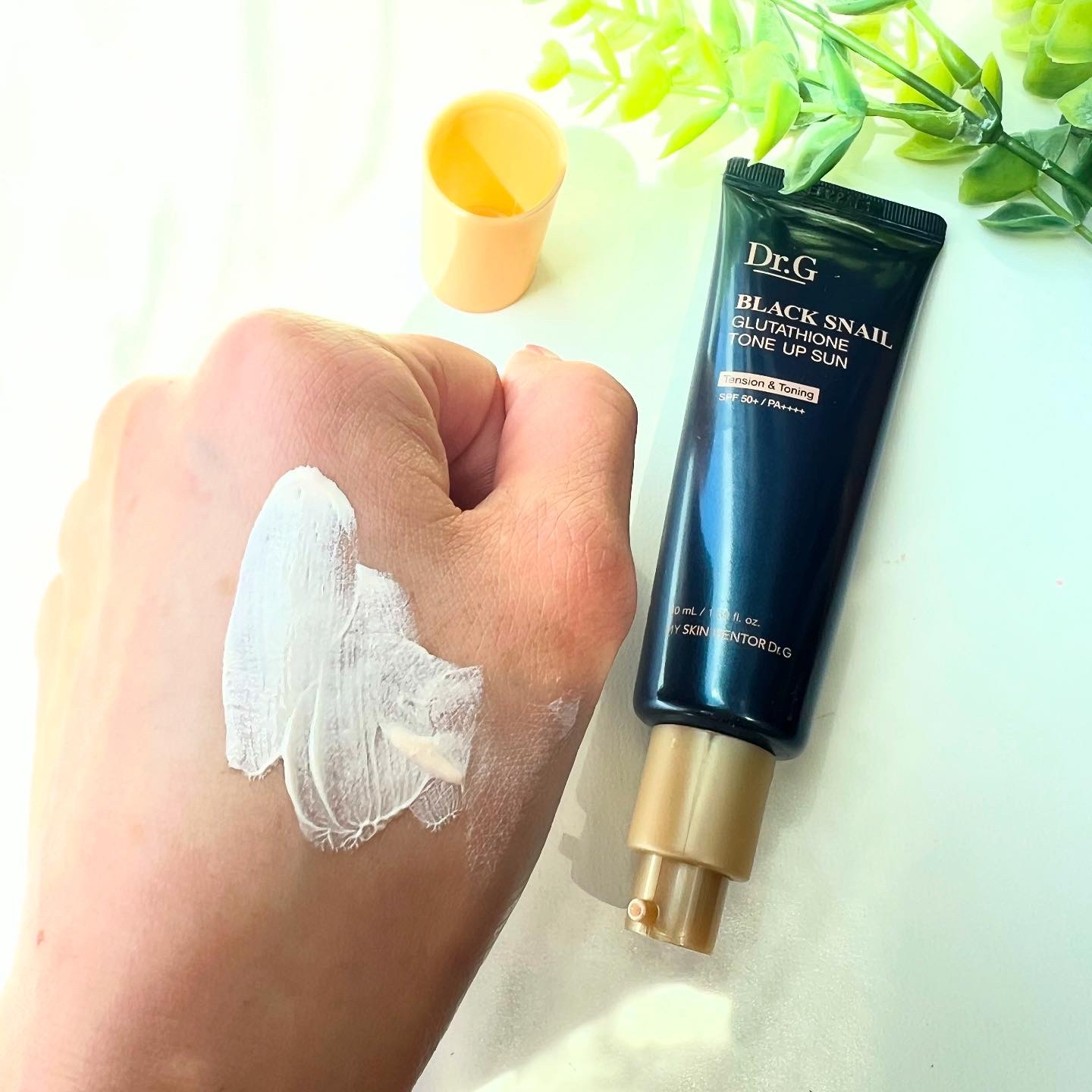 ブラックスネイルグルタチオントーンアップサン/Dr.G/日焼け止めクリームを使ったクチコミ（3枚目）