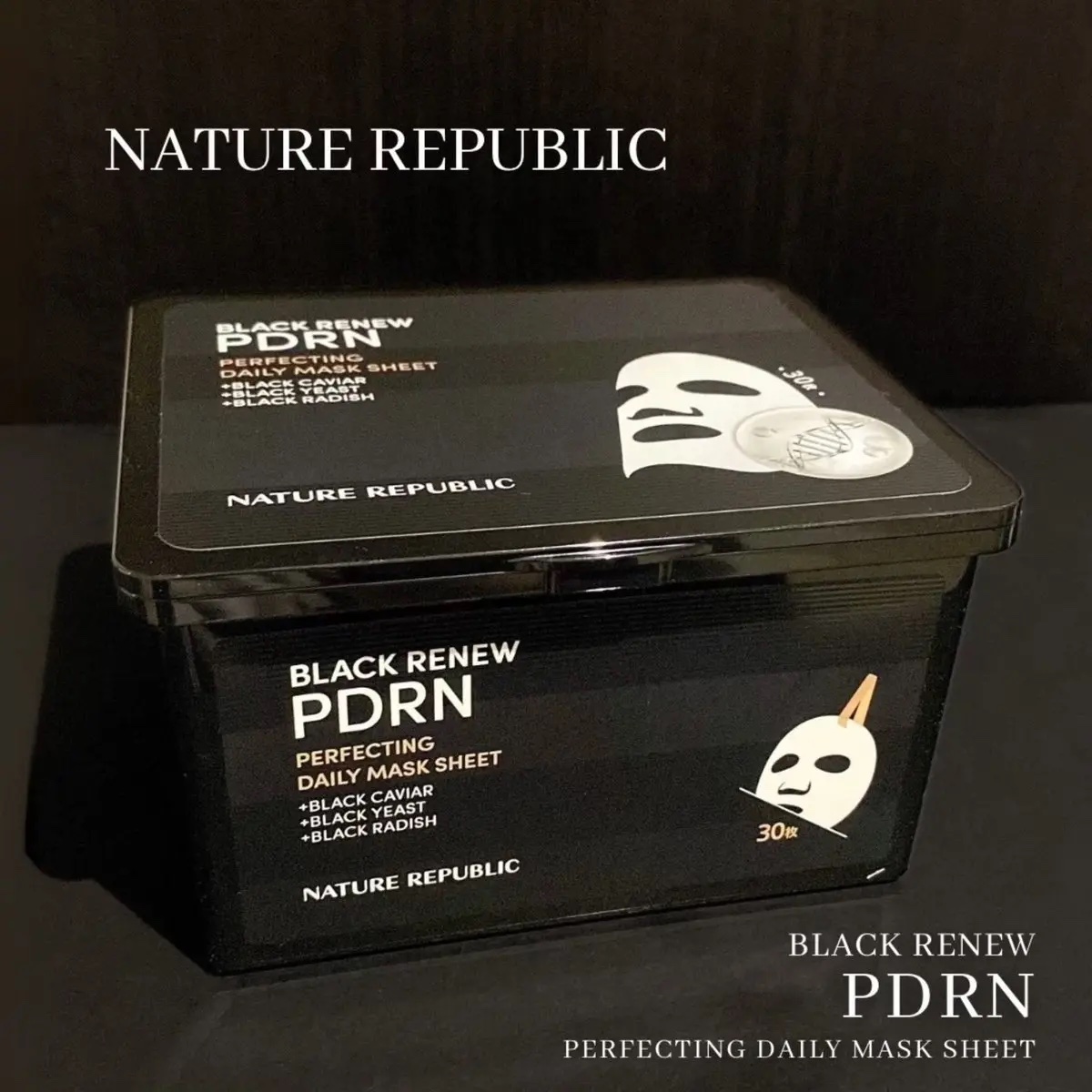 ブラックPDRN デイリーシートマスク/ネイチャーリパブリック/シートマスク・パックを使ったクチコミ（1枚目）