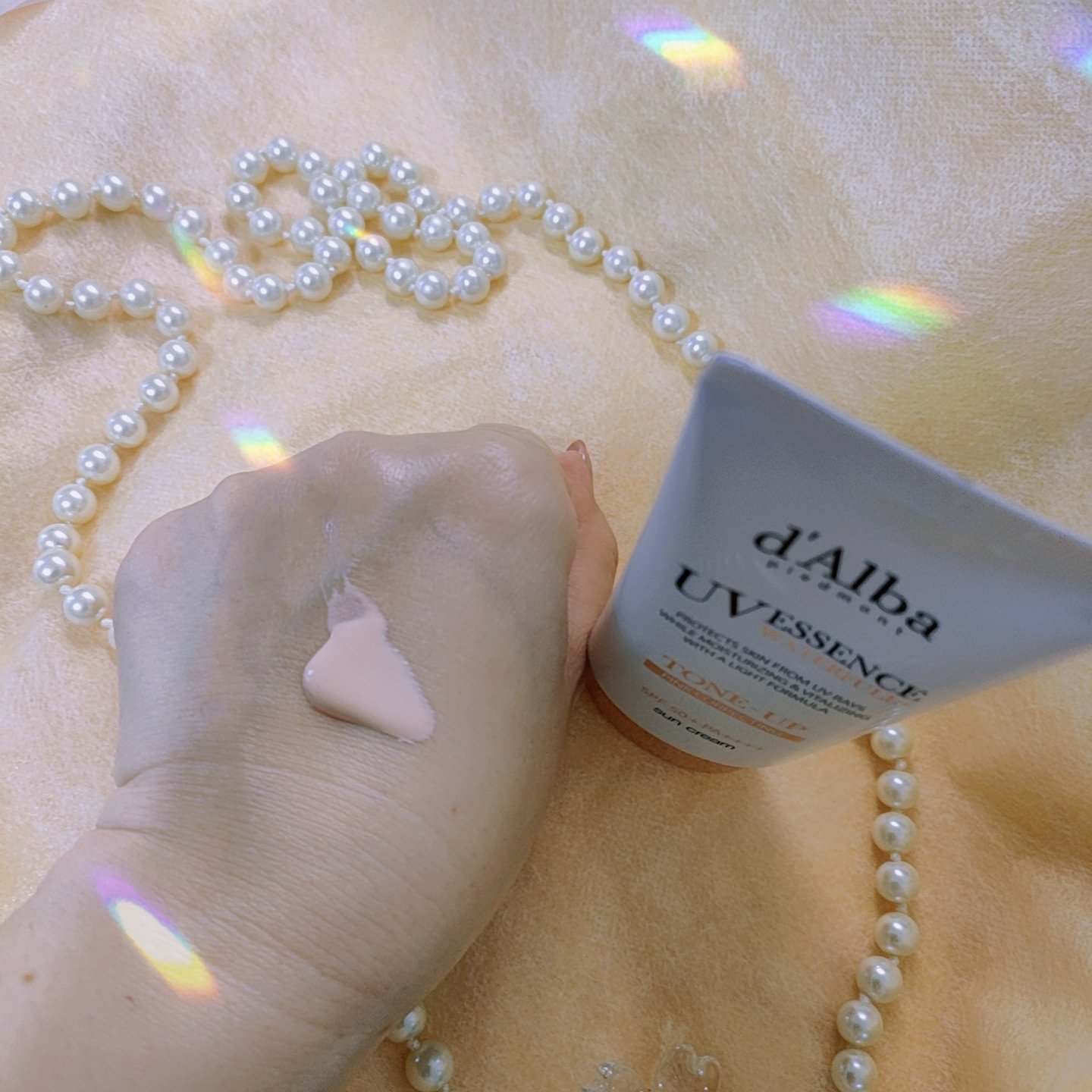 ウォータフルトーンアップサンクリーム/ダルバ/日焼け止めクリームを使ったクチコミ（2枚目）