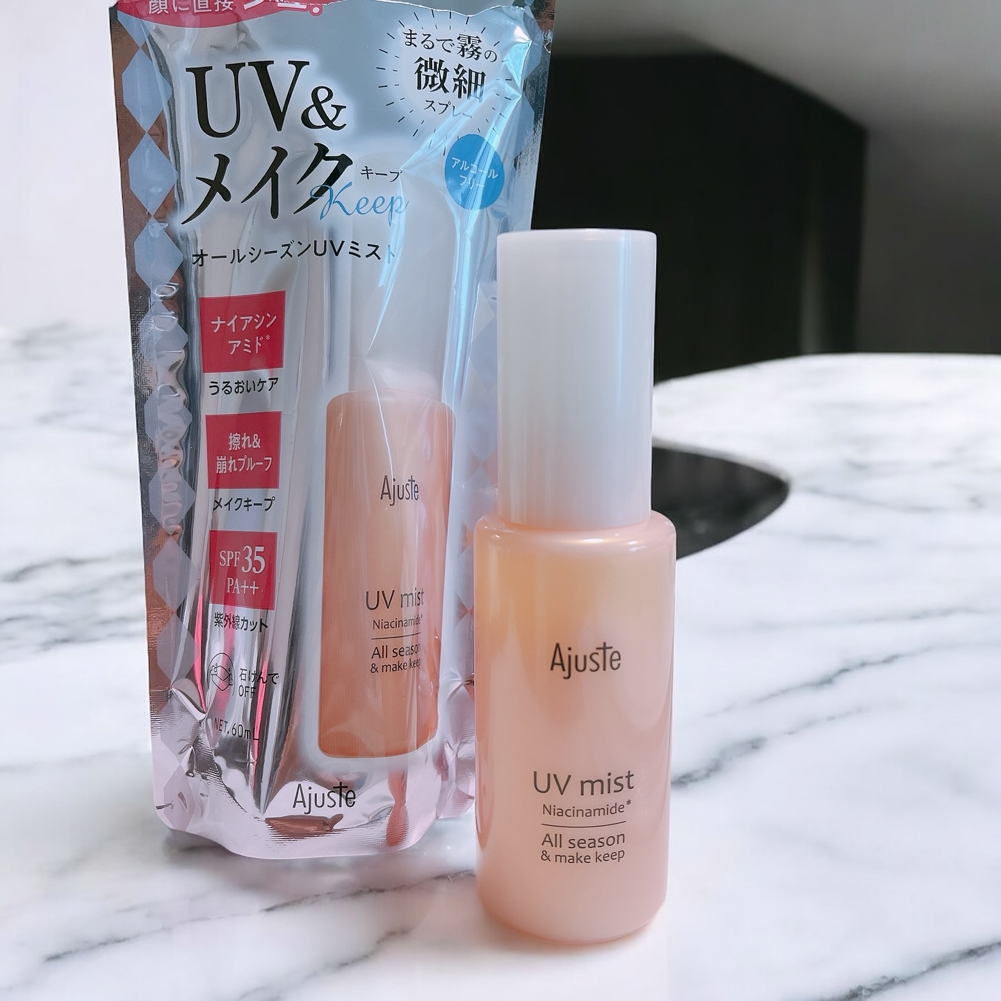 アジャステ ナイアシンアミド配合 オールシーズンUVミスト/Ajuste(アジャステ)/日焼け止めミスト・スプレーを使ったクチコミ（1枚目）