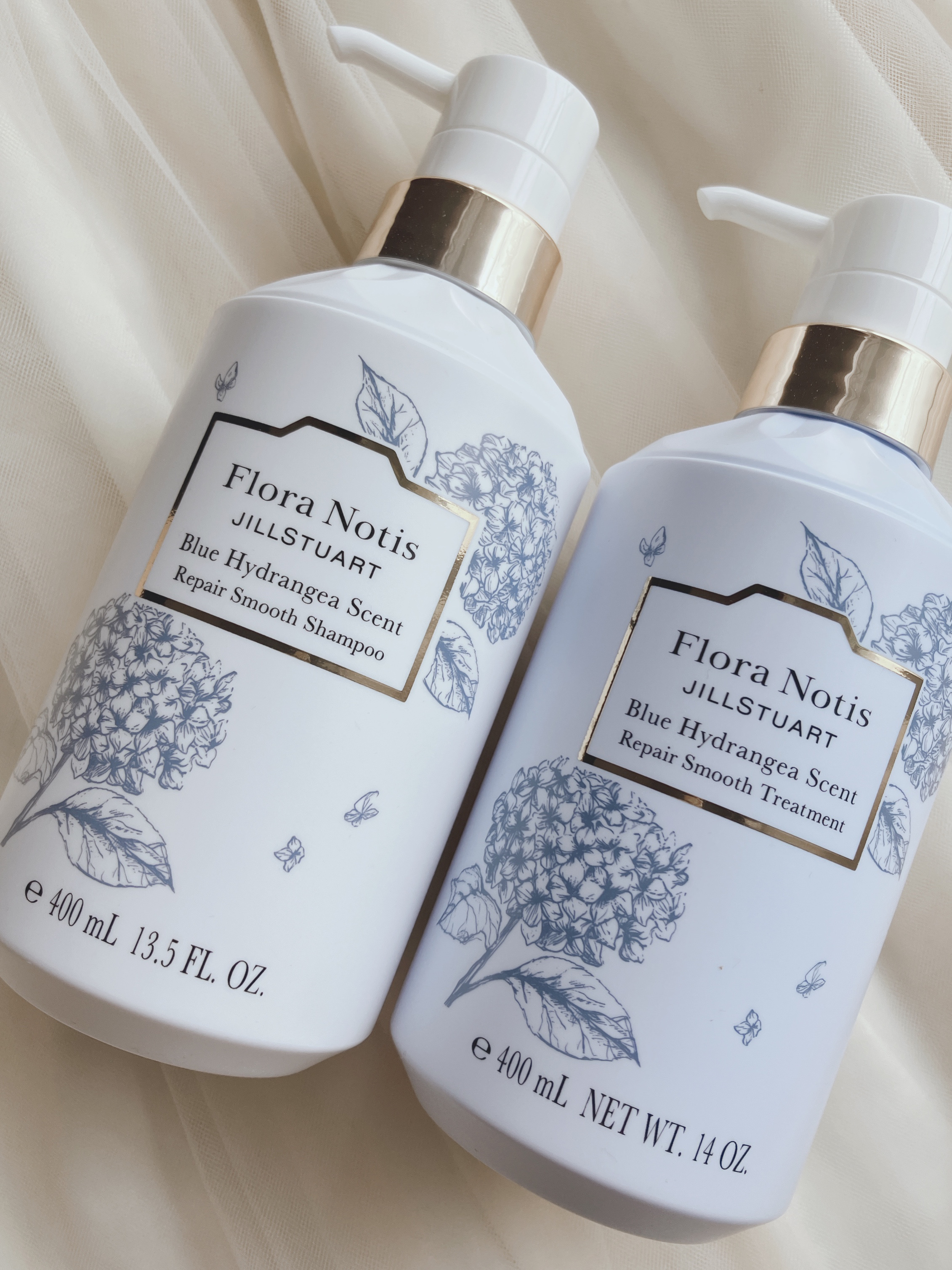  ブルーハイドレンジア リペアスムースシャンプー/リペアスムーストリートメント/Flora Notis JILL STUART/市販シャンプーを使ったクチコミ（2枚目）