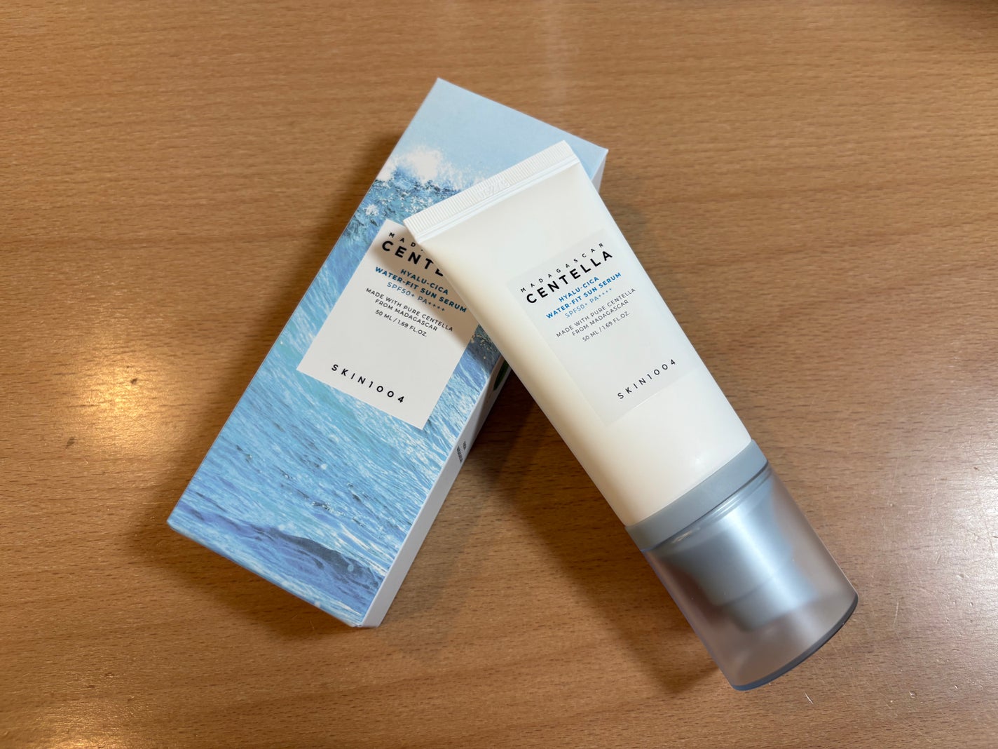 ヒアルーシカ ウォーターフィット サンセラム/SKIN1004/日焼け止めローションを使ったクチコミ(1枚目)