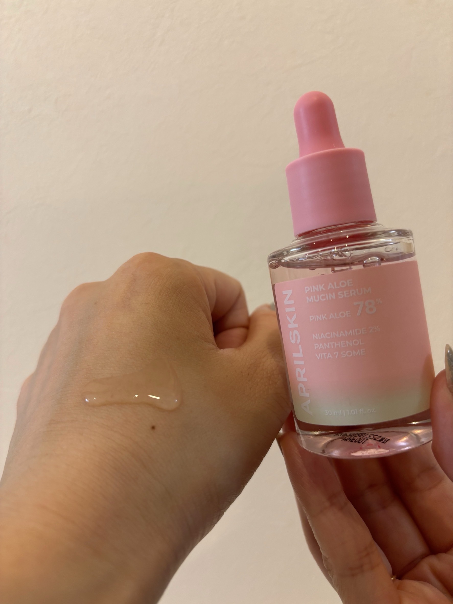 ピンクアロエムチンセラム/APRILSKIN/美容液を使ったクチコミ（3枚目）