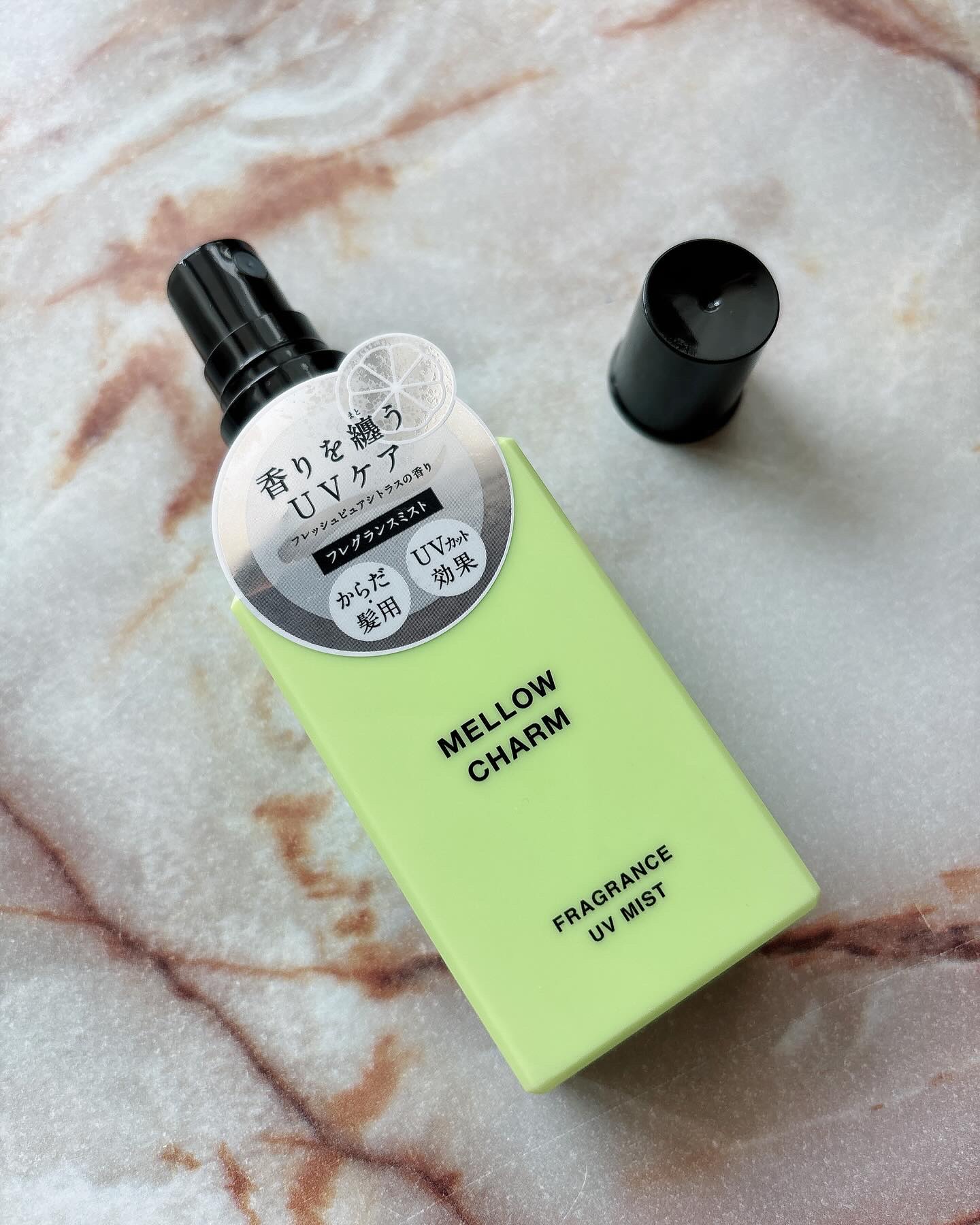 メロウチャーム フレグランスUVミスト フレッシュピュアシトラス/MELLOW CHARM/香水(その他)を使ったクチコミ（2枚目）