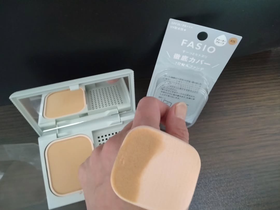 ヒトヌリカバー 耐久ファンデーション/FASIO/パウダーファンデーションを使ったクチコミ（3枚目）