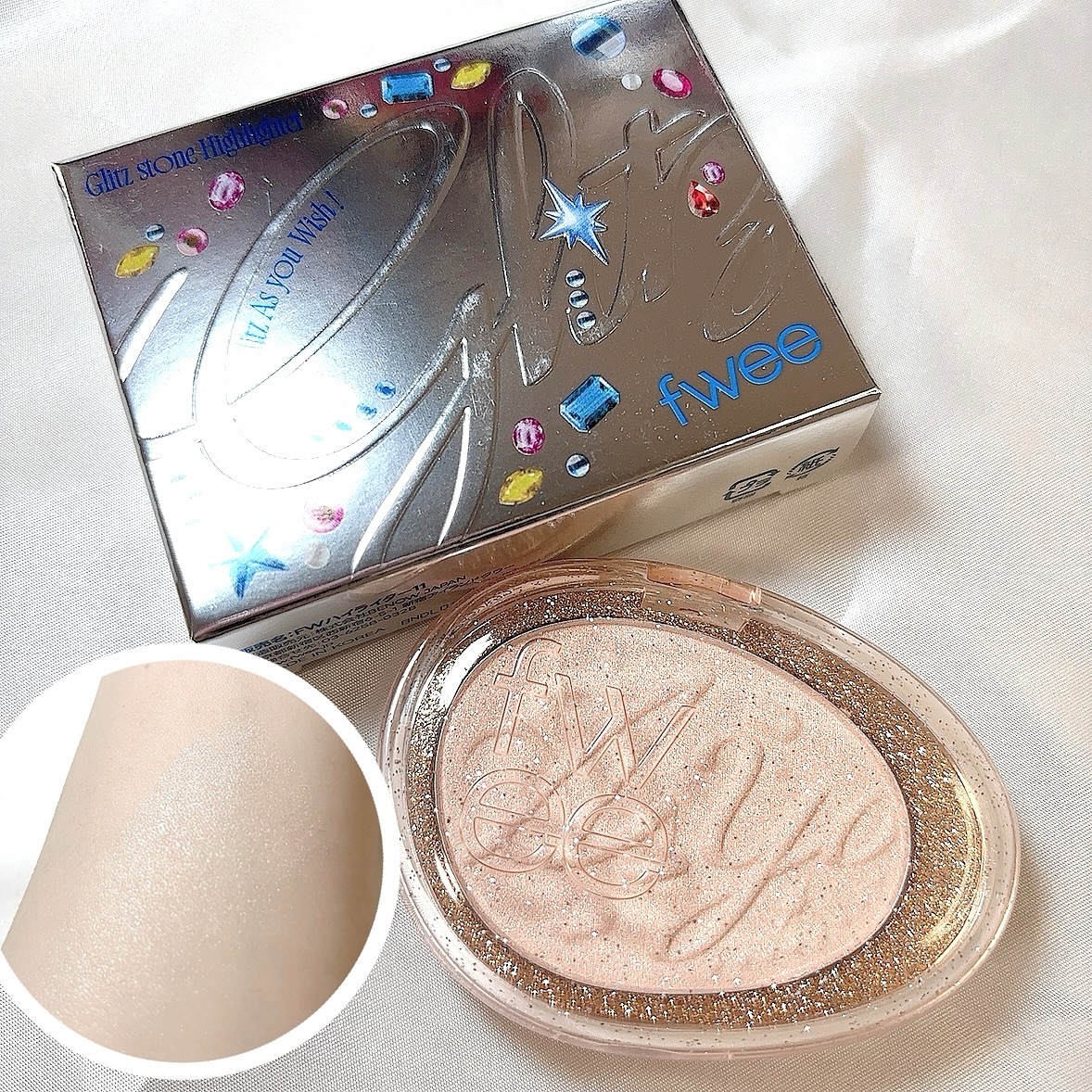 フィー グリッツストーンハイライター/fwee/パウダーハイライトを使ったクチコミ（2枚目）