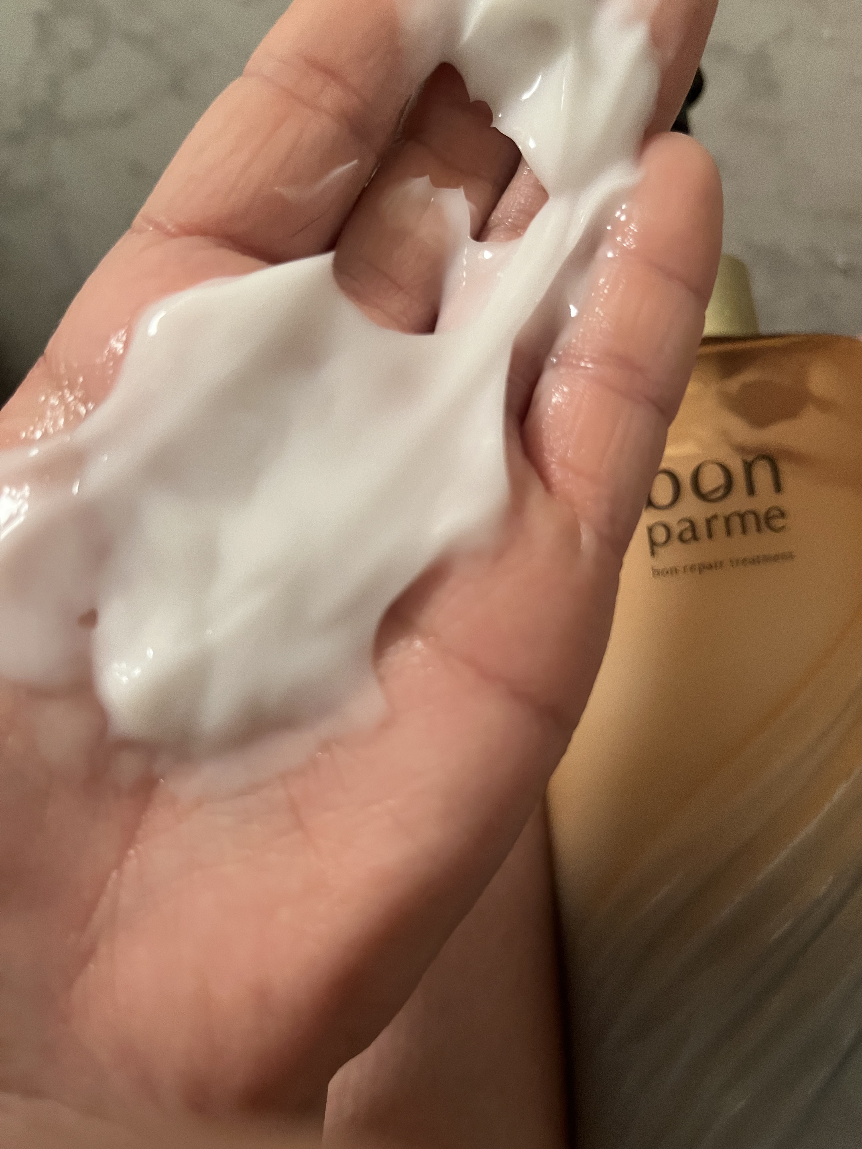 ボンリペア シャンプー/トリートメント ボンリペアトリートメント/ボトル/bonparme/シャンプー・コンディショナーを使ったクチコミ（2枚目）