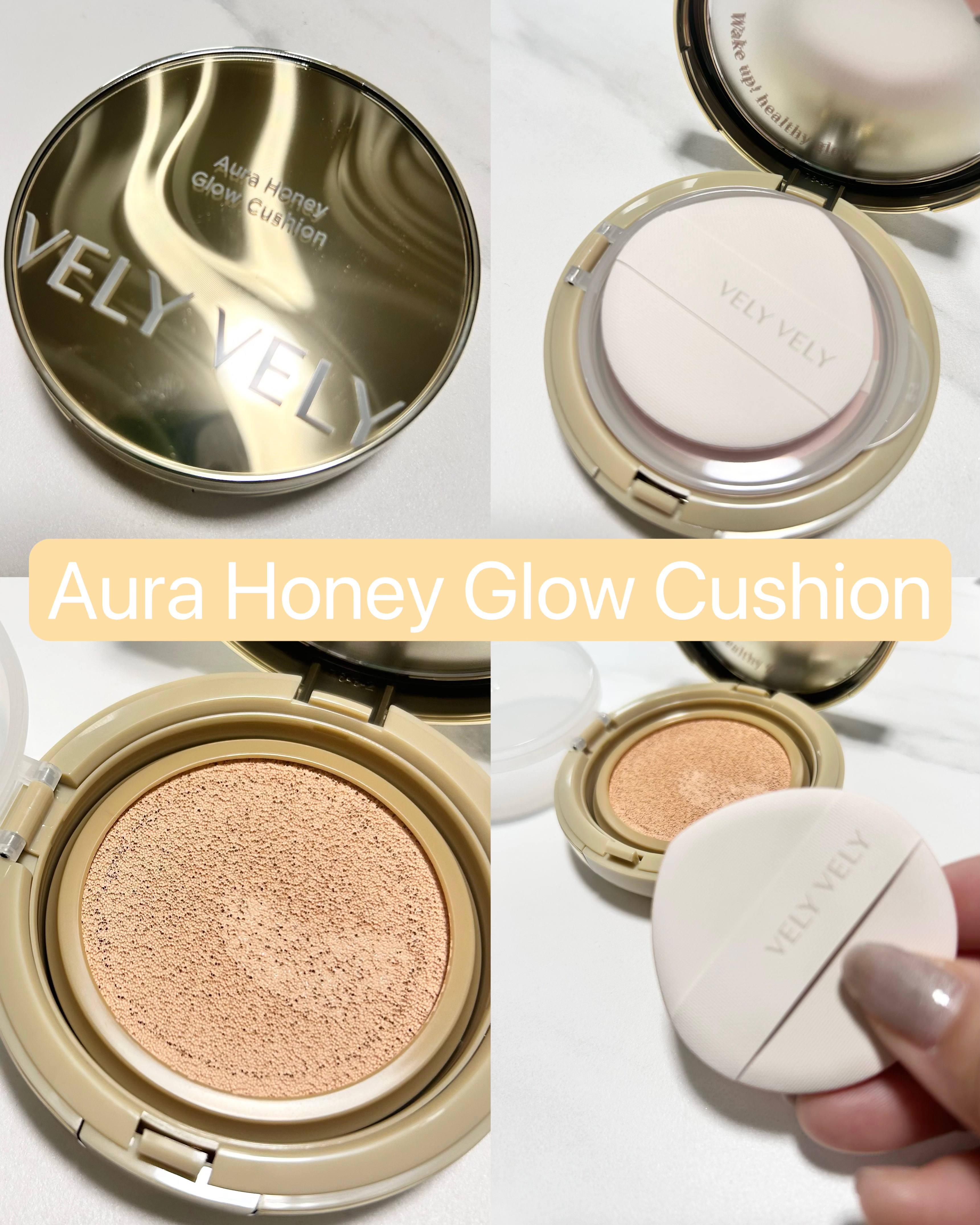 はちみつツヤ肌クッションファンデ/VELY VELY/クッションファンデーションを使ったクチコミ（2枚目）