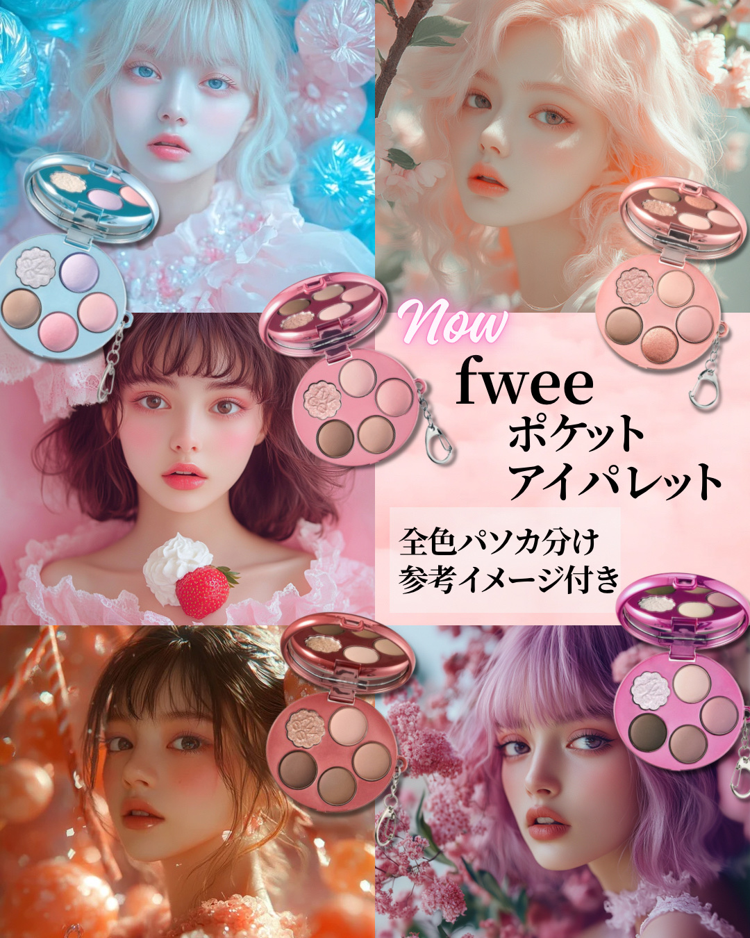 フィー ポケットアイパレット/fwee/アイシャドウパレットを使ったクチコミ（1枚目）