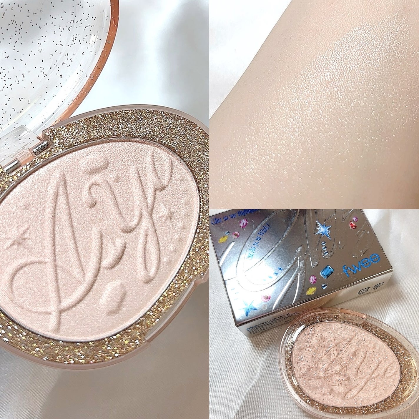フィー グリッツストーンハイライター/fwee/パウダーハイライトを使ったクチコミ(1枚目)