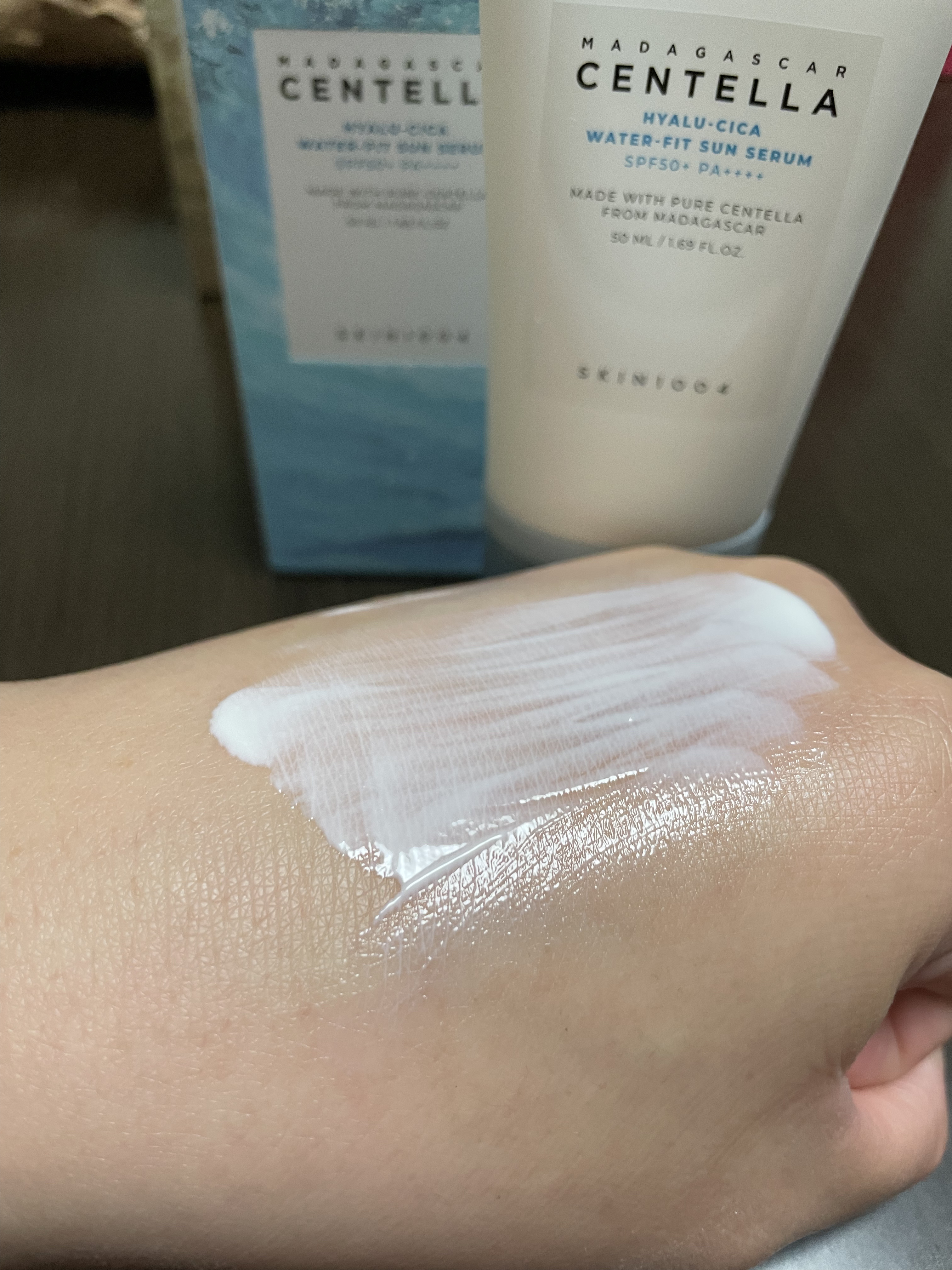 ヒアルーシカ ウォーターフィット サンセラム/SKIN1004/日焼け止めローションを使ったクチコミ（3枚目）