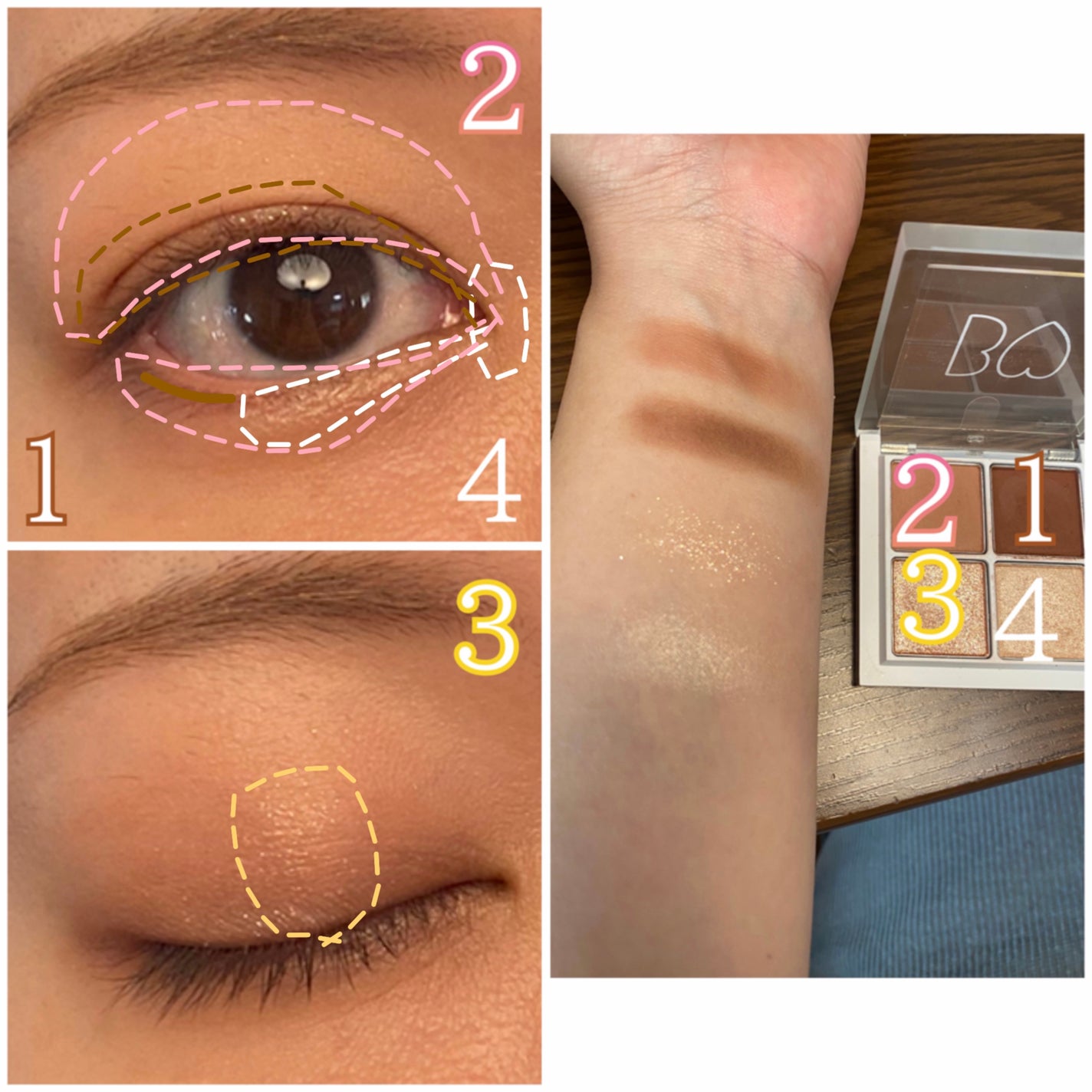 THE アイパレR/b idol/アイシャドウパレットを使ったクチコミ(3枚目)