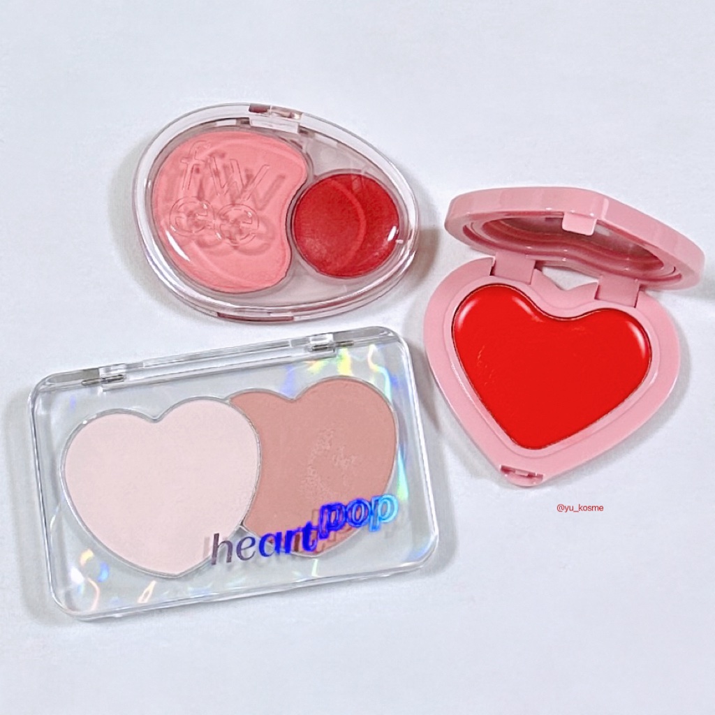 ハートポップデュオブラッシャー/ETUDE/パウダーチークを使ったクチコミ（1枚目）