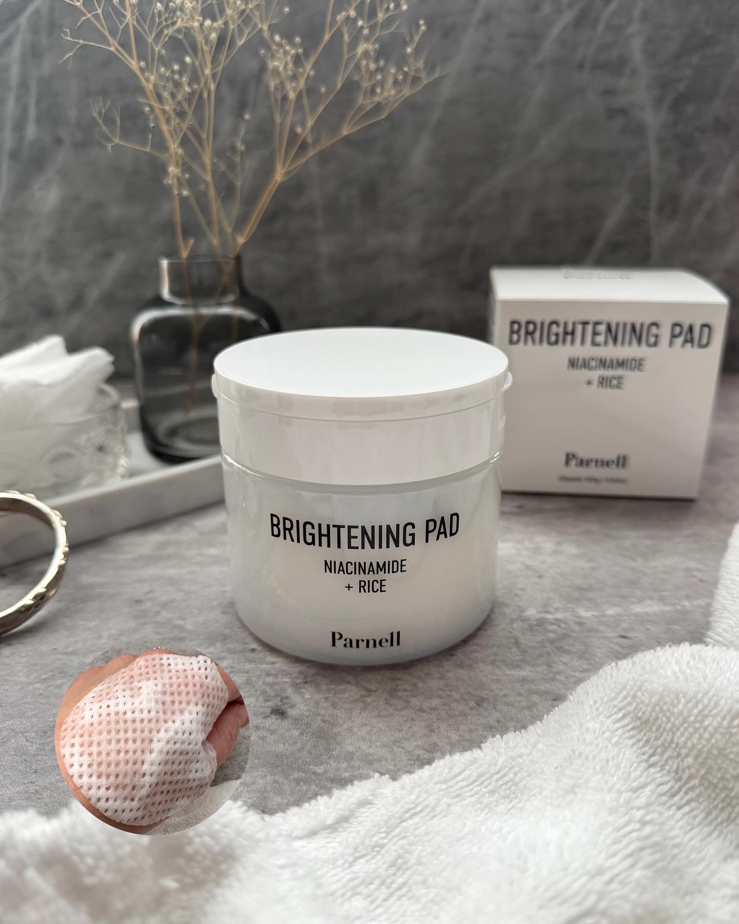 ナイアシンアミド　ライス　ブライトニング　パッド/parnell/トナーパッドを使ったクチコミ（1枚目）