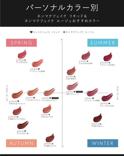 Visée(ヴィセ)Official アカウント on LIPS 「〖保存推奨〗全16色のパソカラ表💄大人気の〝粘膜リップシリーズ..」(1枚目)