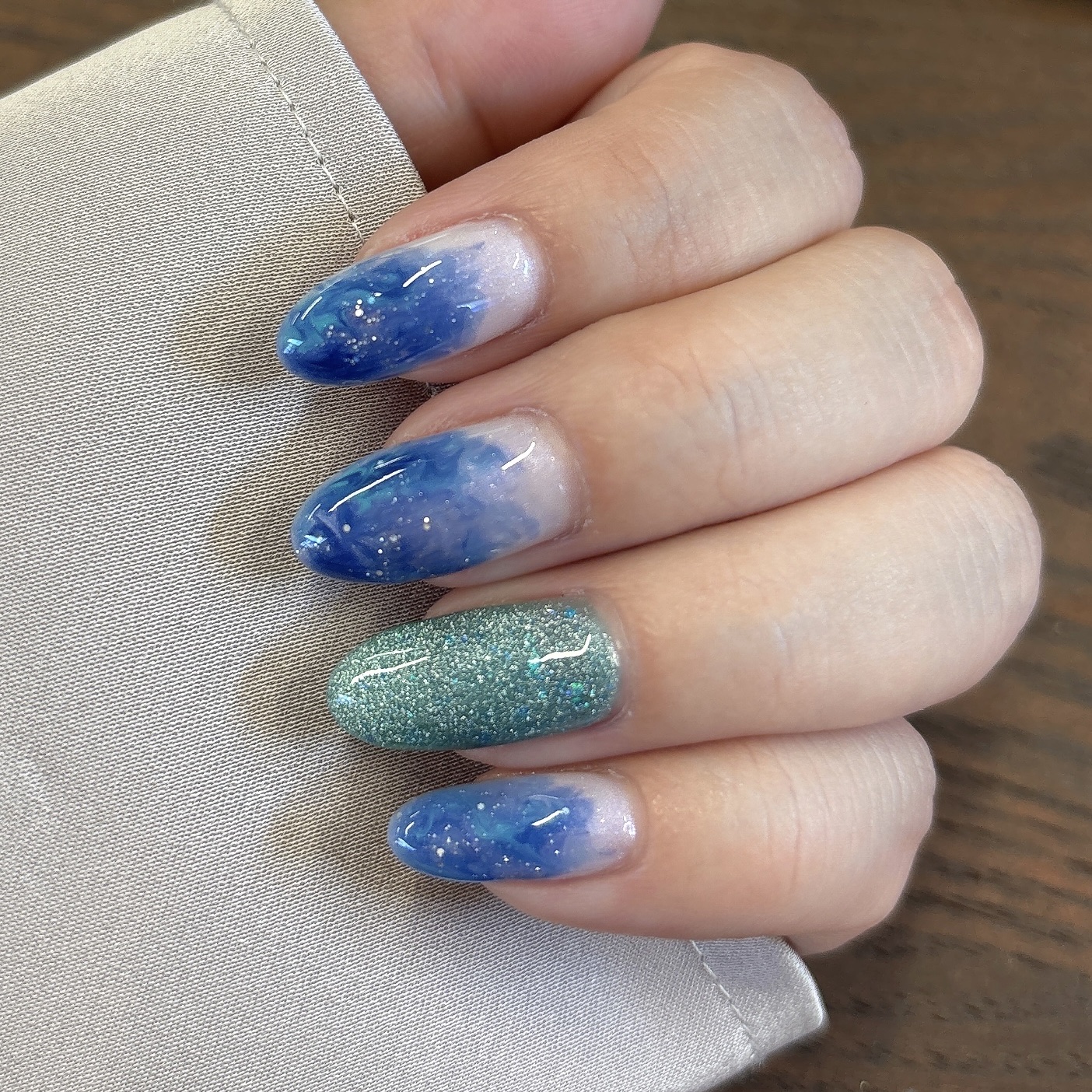 ジェルネイル ネイビー/セリア/ジェルネイルを使ったクチコミ（2枚目）