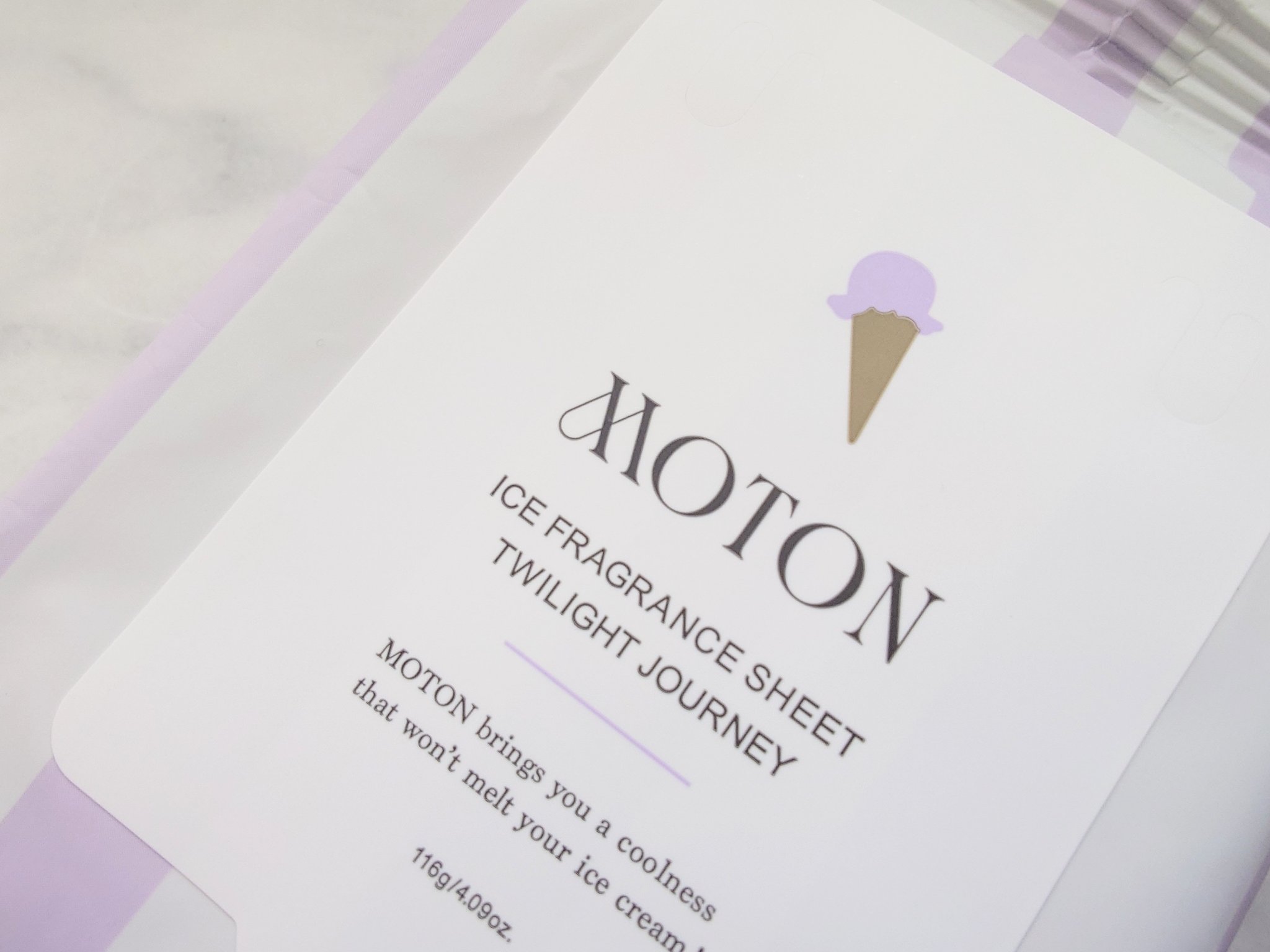 アイスフレグランスシート TWILIGHT JOURNEY/MOTON/ボディシートを使ったクチコミ（2枚目）