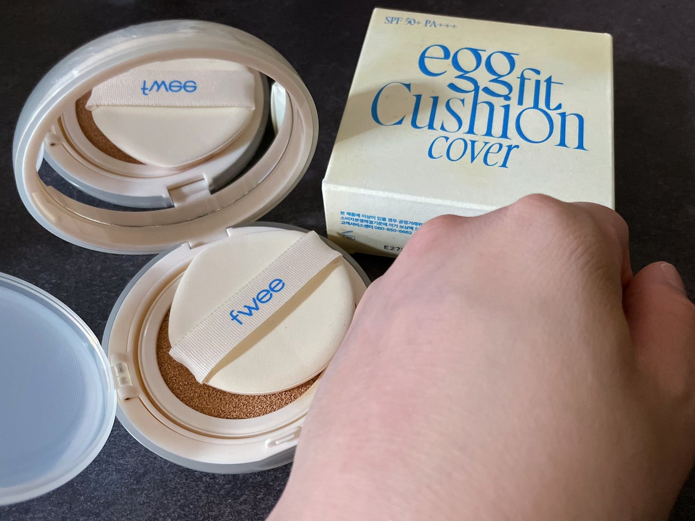 フィー クッションエッグフィットカバー/fwee/クッションファンデーションを使ったクチコミ(8枚目)