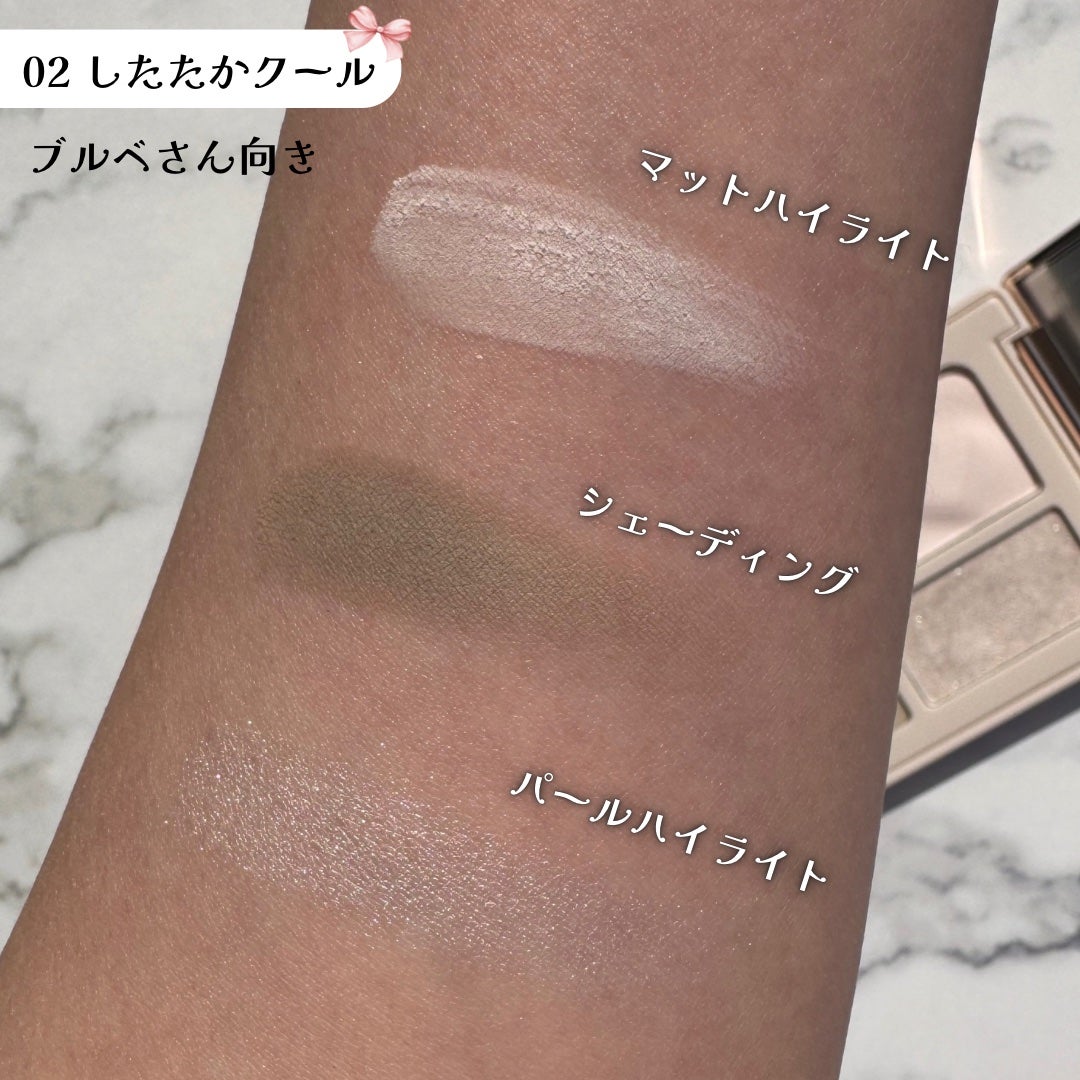 チート顔コントゥアパレット/MilleFée/パウダーハイライトを使ったクチコミ(4枚目)