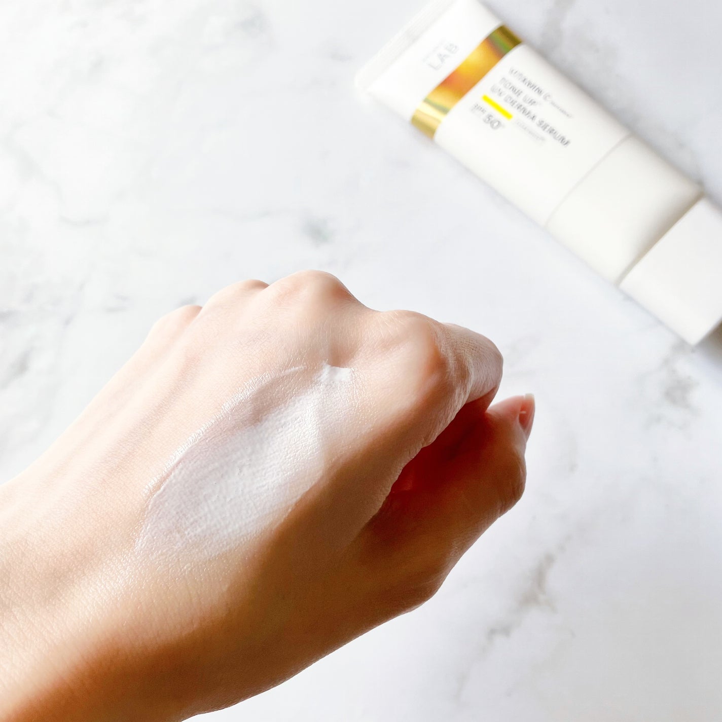 アンレーベル ラボ V トーンアップ UVセラム/unlabel/日焼け止めクリームを使ったクチコミ(3枚目)
