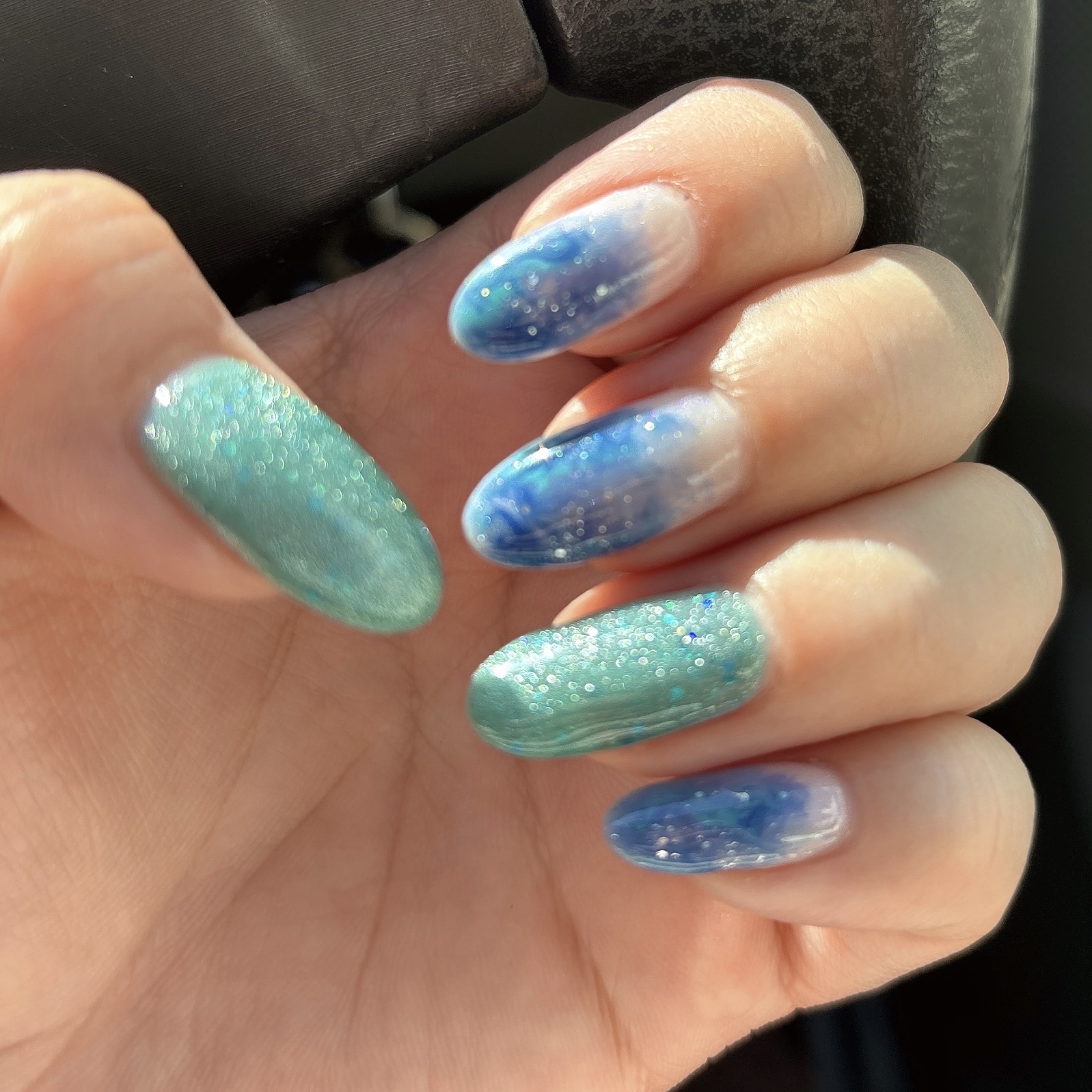 ジェルネイル ネイビー/セリア/ジェルネイルを使ったクチコミ（1枚目）