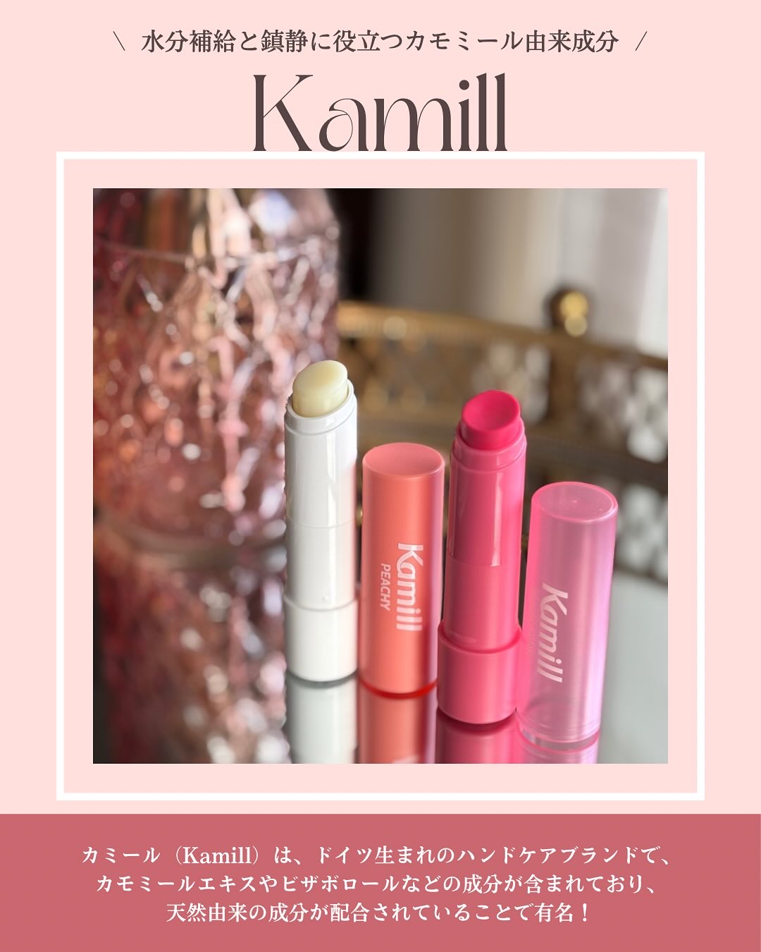 ヴィーガンリップバーム ピーチ/カミール/リップバームを使ったクチコミ（2枚目）