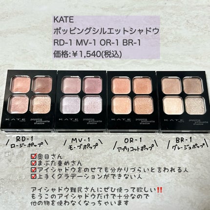 ケイト ポッピングシルエットシャドウ/KATE/アイシャドウパレットを使ったクチコミ(2枚目)
