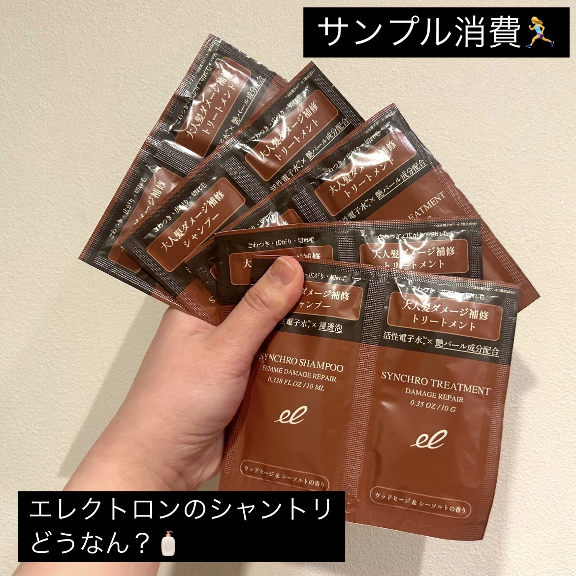 シンクロシャンプー　ファム　DAMAGE REPAIR/シンクロトリートメント　DAMAGE REPAIR/ELECTRON/市販シャンプーを使ったクチコミ（1枚目）