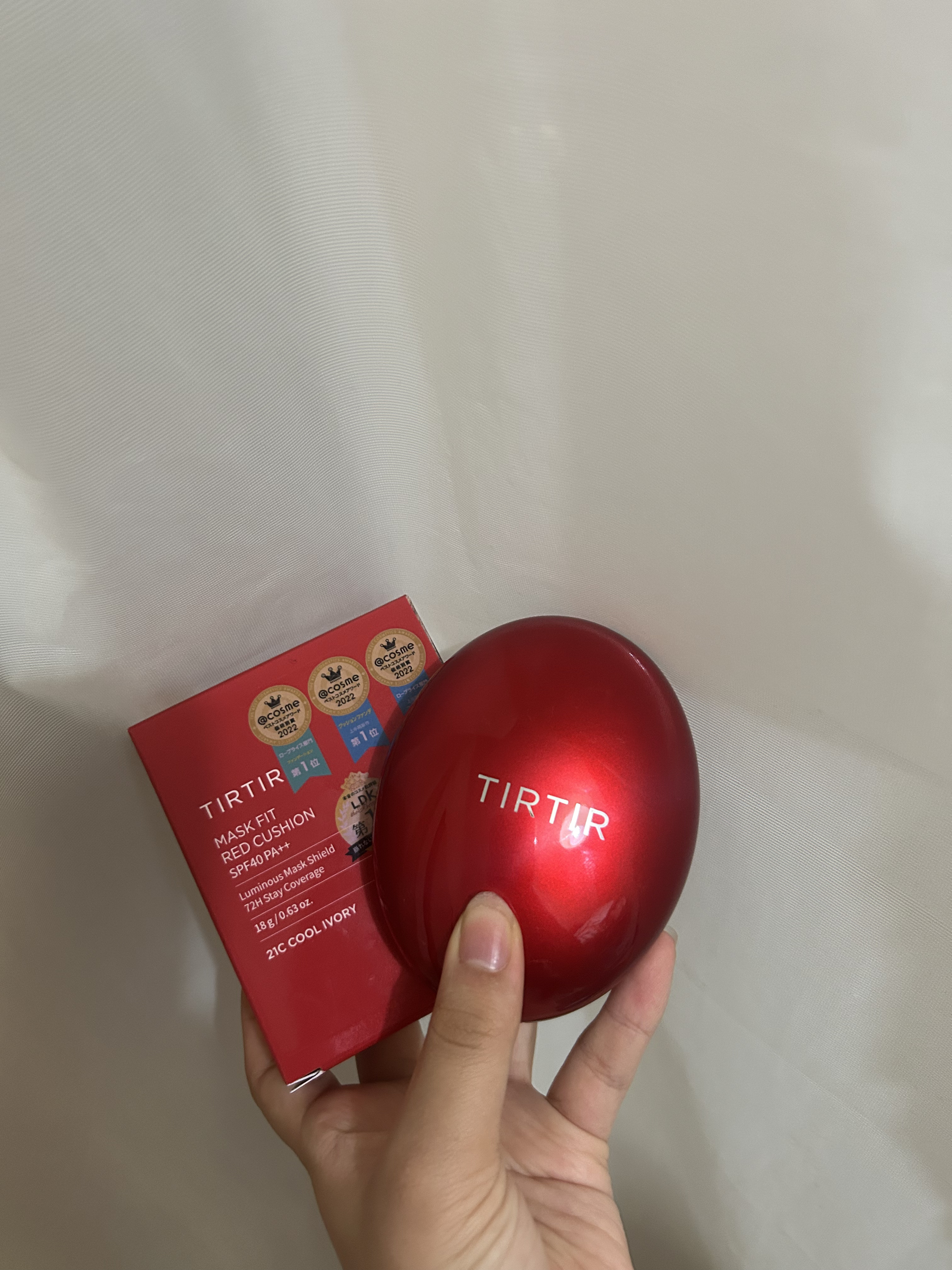 マスク フィット レッド クッション 21C クール アイボリー/TIRTIR(ティルティル)/クッションファンデーションを使ったクチコミ（1枚目）