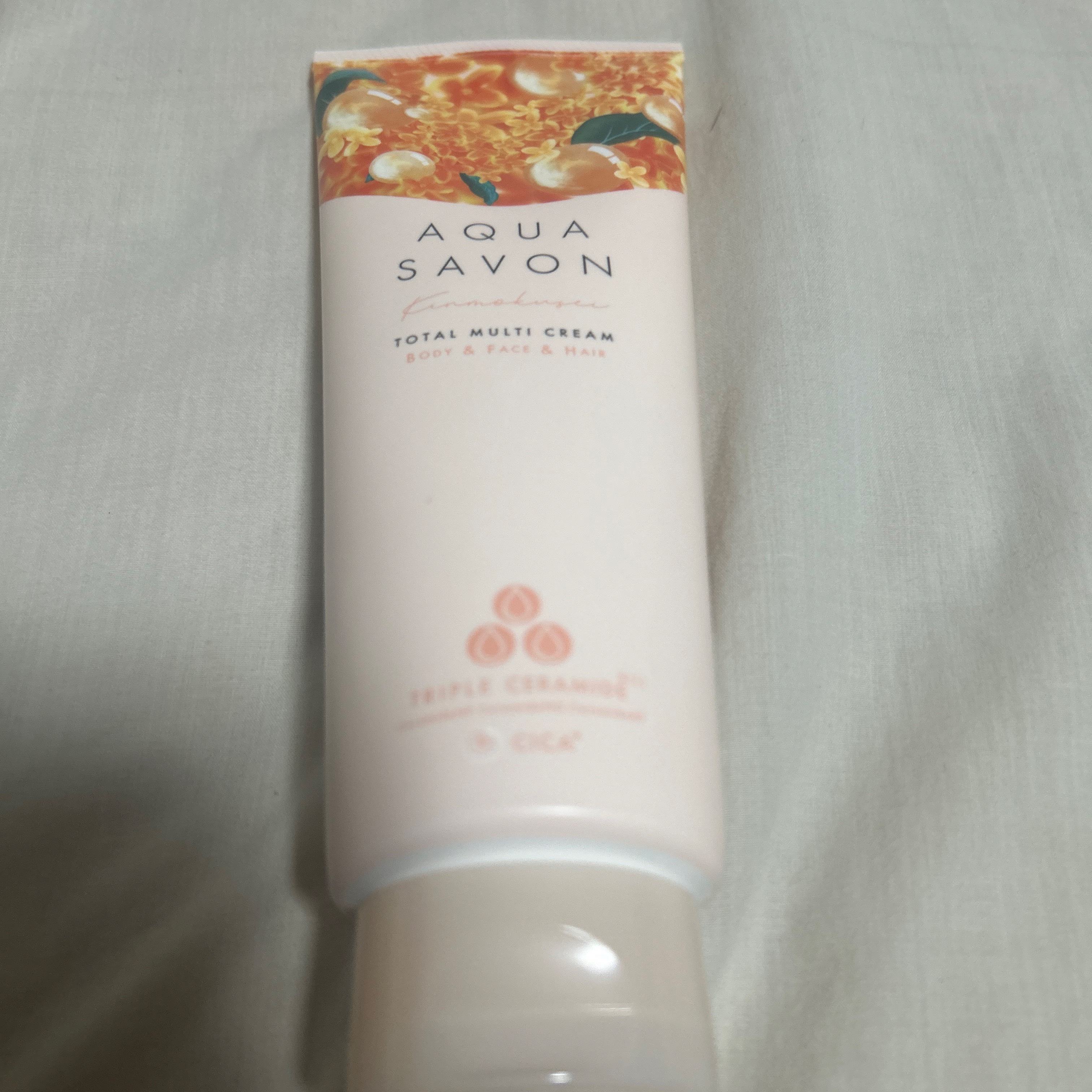 トータルマルチクリーム きんもくせいの香り/アクアシャボン/ボディクリームを使ったクチコミ（1枚目）