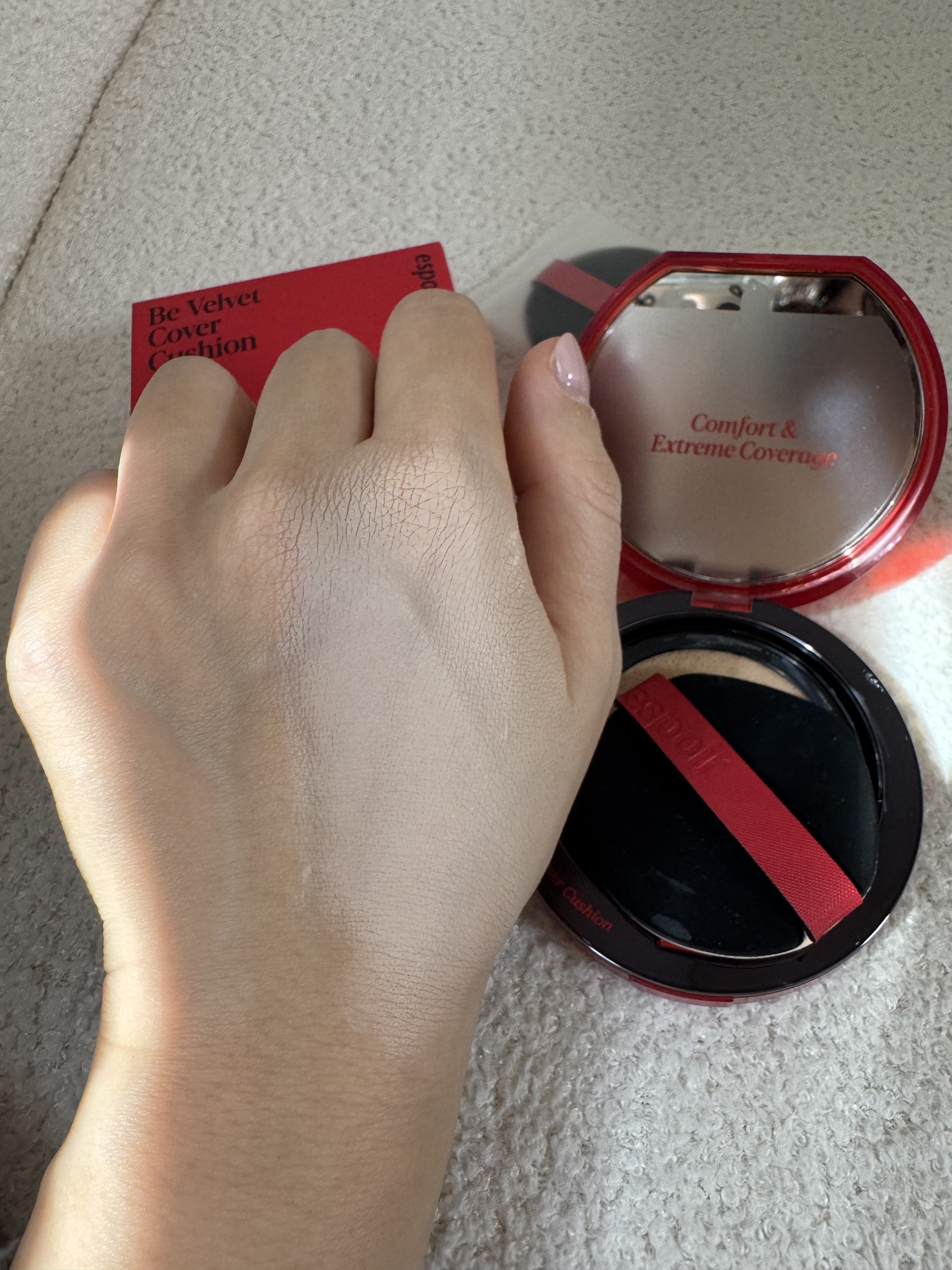 ビーベルベットカバークッション/espoir/クッションファンデーションを使ったクチコミ（2枚目）